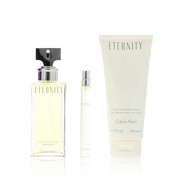 Calvin Klein Eternity Geschenkset 100ml EDP + 100ml  Body Lotion + 10ml EDP