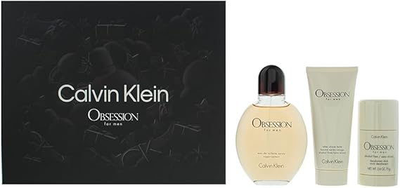 Calvin Klein Obsession Geschenkset 125ml EDT + 75ml  Aftershave Balsem + 75g Deodorant Stick