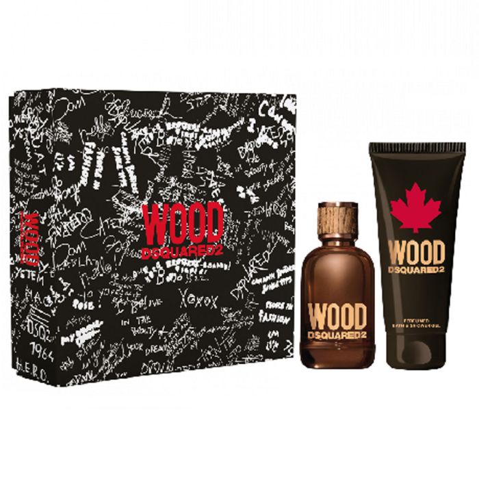 DSquared2 Wood For Him Geschenkset 100ml EDT +  150ml Douchegel