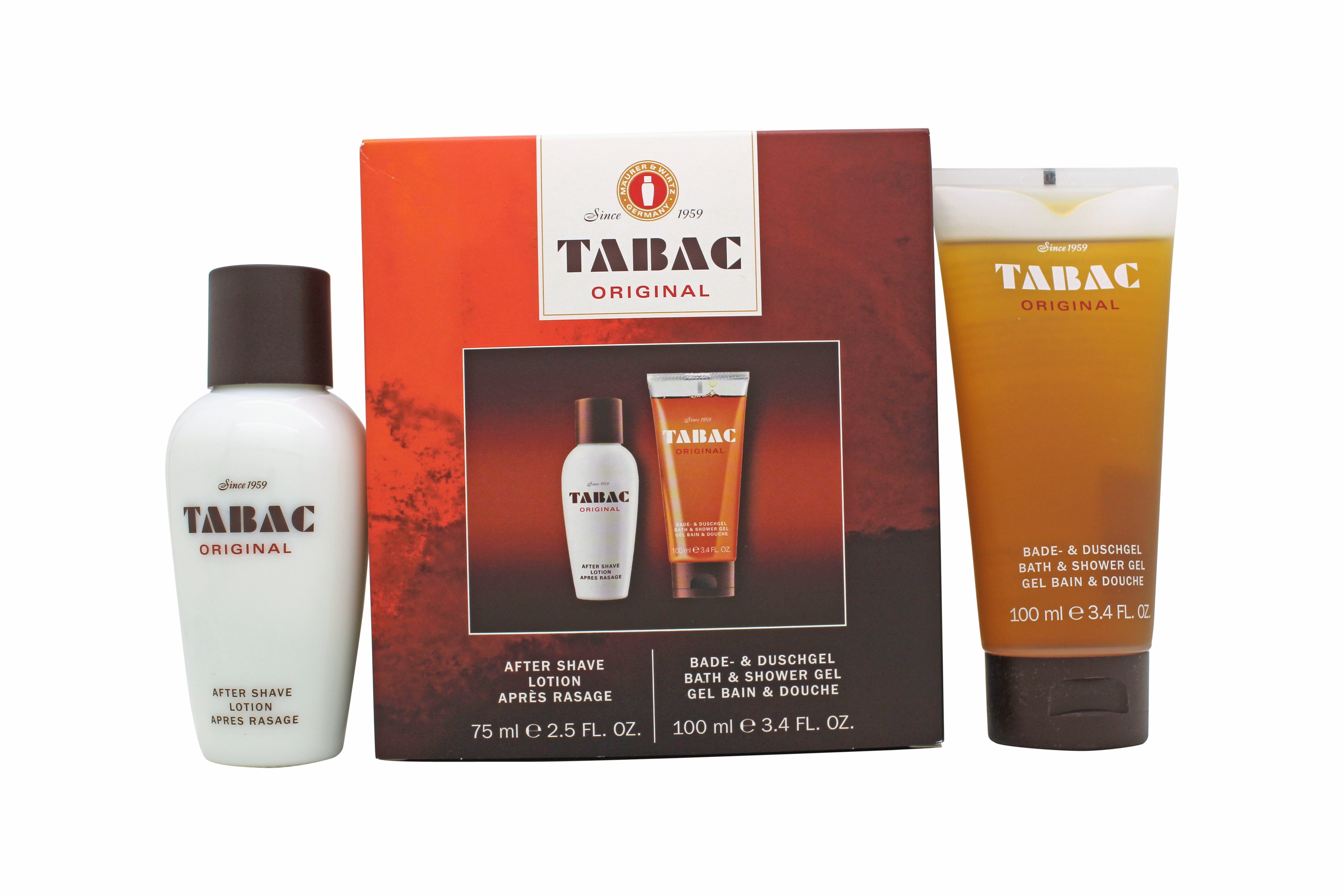 Mäurer & Wirtz Tabac Original Geschenkset 75 ml Aftershave Lotion + 100 ml Duschgel