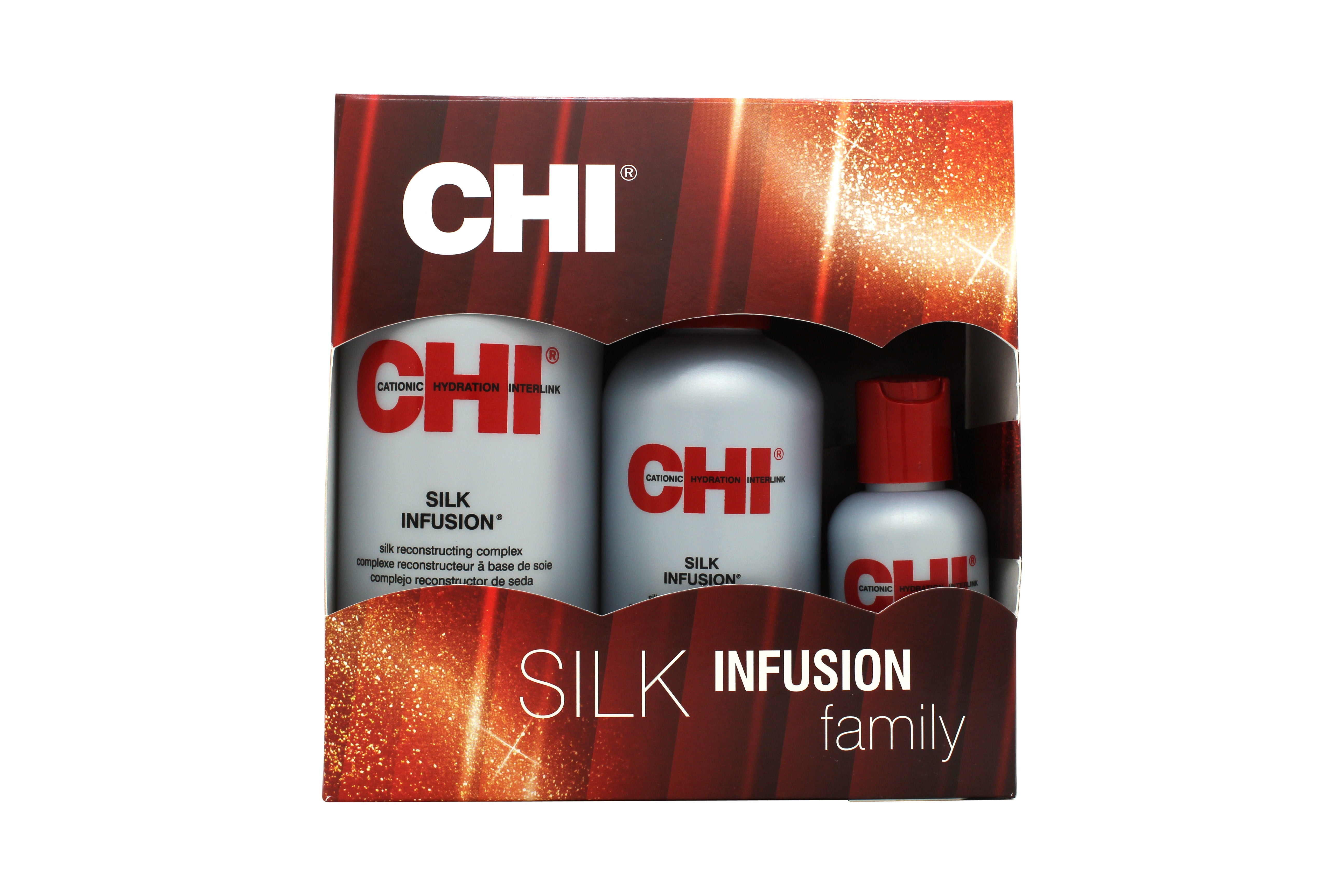 CHI Silk Infusion Geschenkset 355 ml Leave-In Treatment + 177 ml Leave-In Treatment + 59 ml Leave-In Treatment