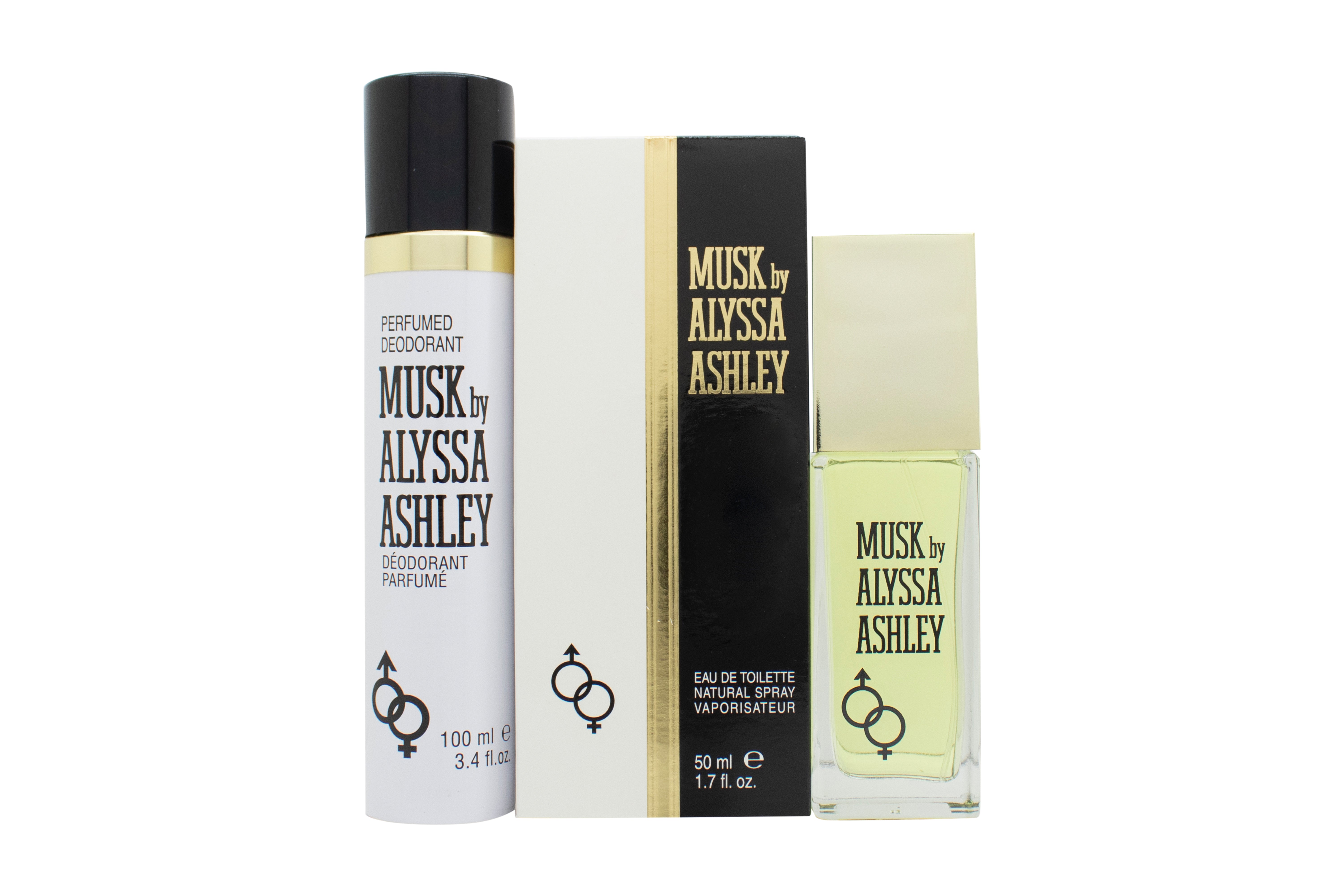 Alyssa Ashley Musk Geschenkset 50ml EDT + 100ml Perfumed Deodorant Spray