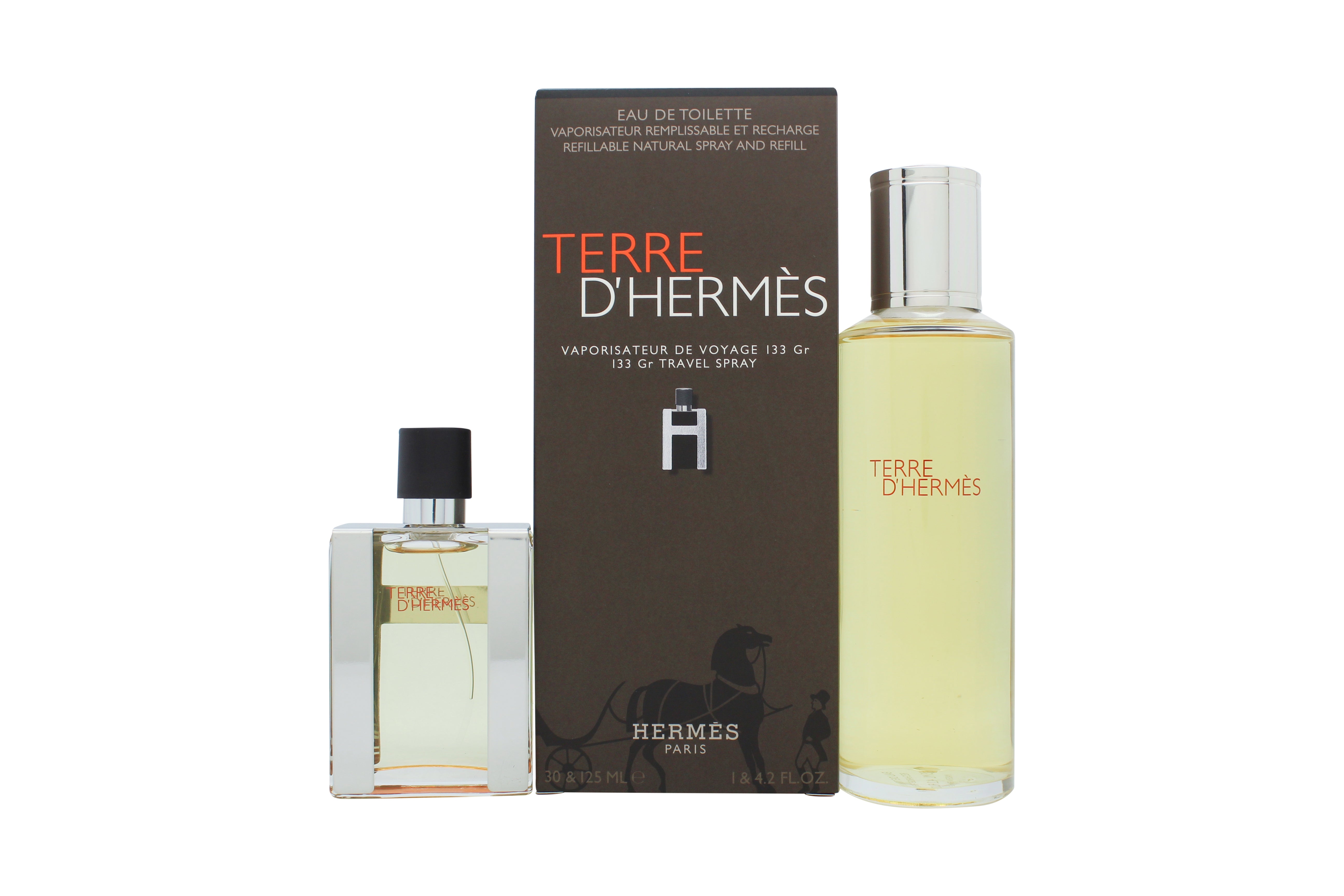 Hermès Terre d'Hermès Geschenkset 30ml EDT Navulbaar + 125ml EDT Navulling