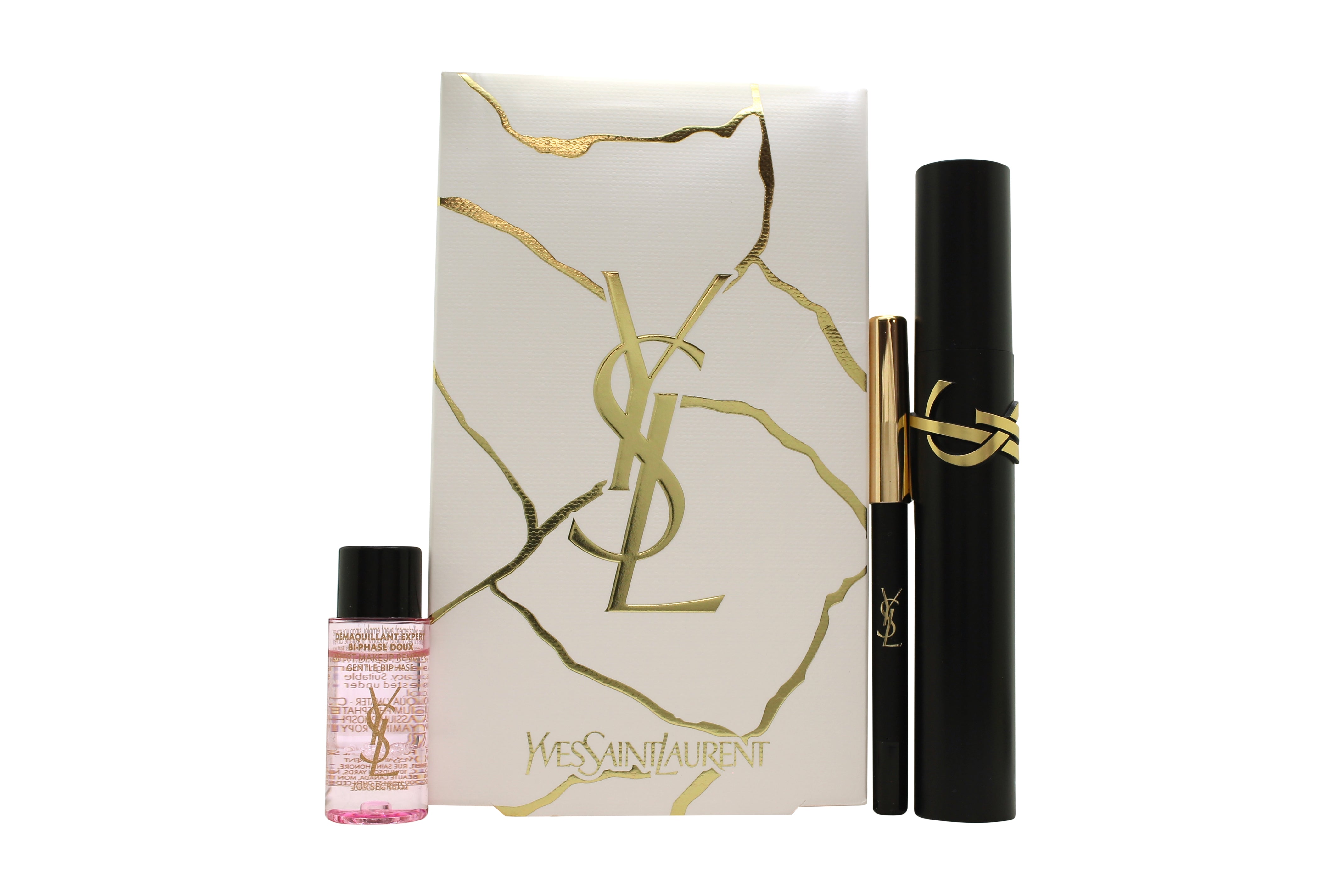 Yves Saint Laurent Lash Clash Geschenkset 8ml Lash Clash Mascara - 01 Black + Mini Dessin du Regard Eyeliner - Black + 8ml Expert Makeup Remover