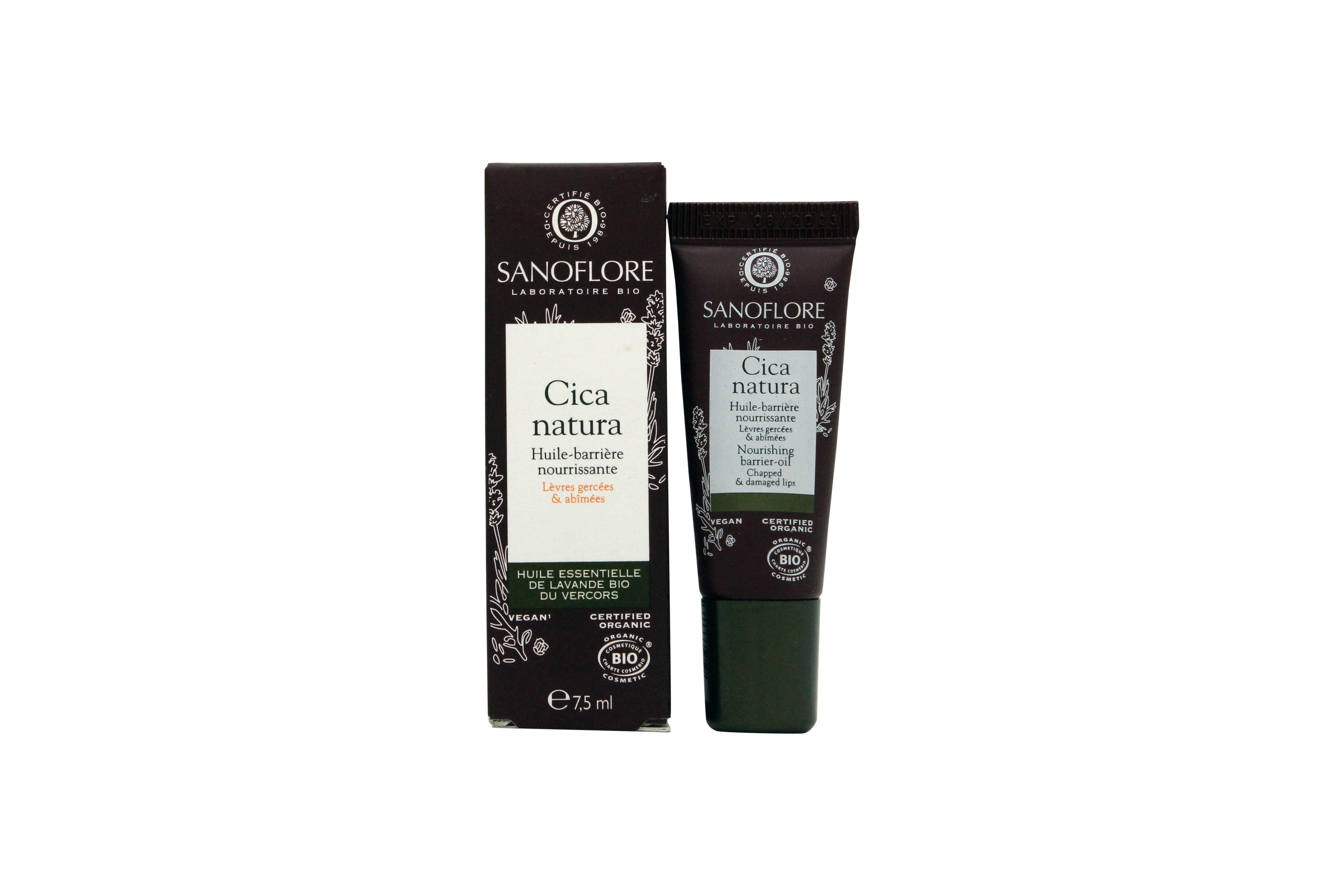 Sanoflore Cica Natura Nourishing Barrier-Oil Voor Droge Lippen 7.5ml