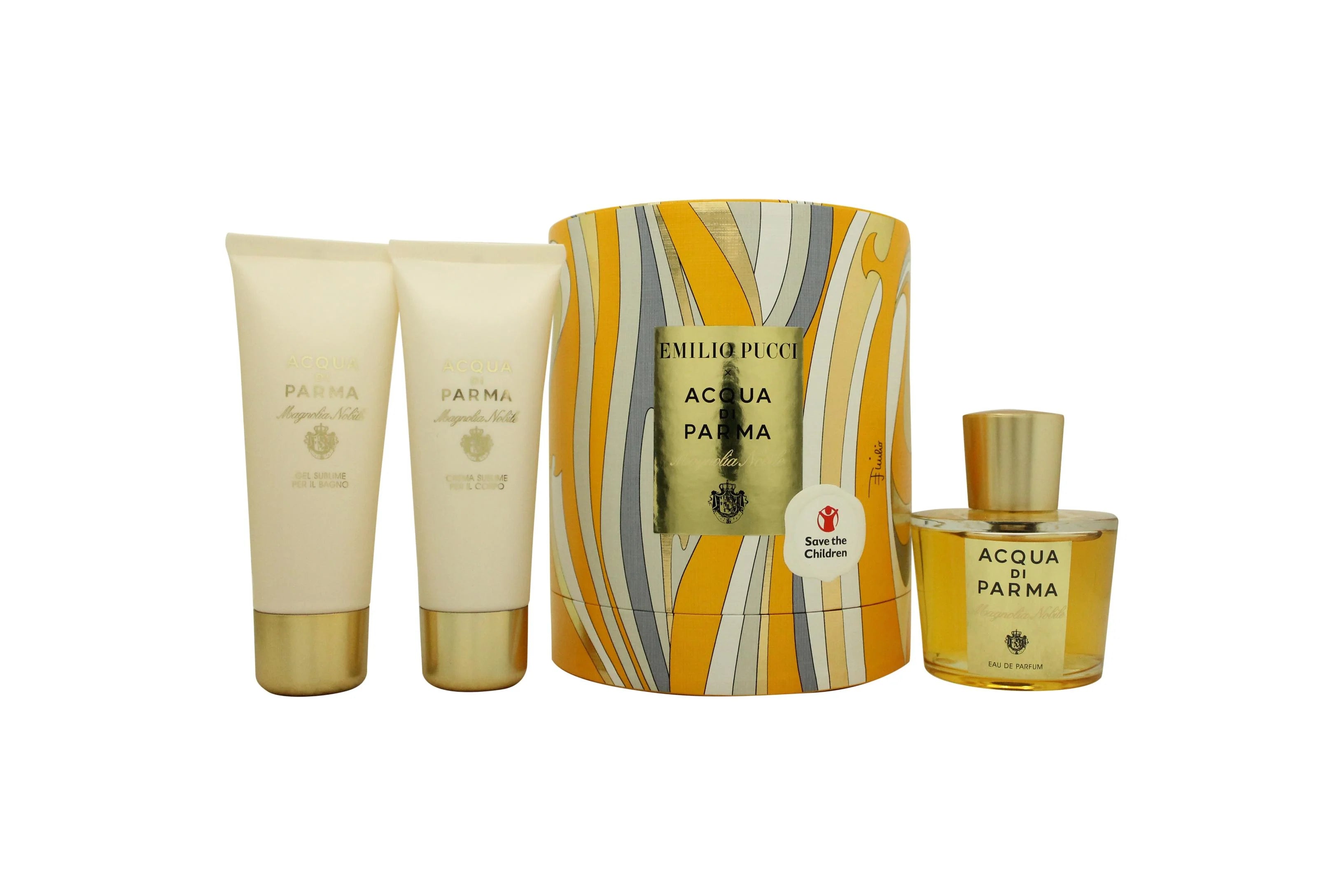 Acqua di Parma Magnolia Nobile Geschenkset 100ml EDP + 75ml Douchegel + 75 Bodycrème