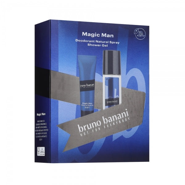 Bruno Banani Magic Man Geschenkset 75ml Deodorant  Natural Spray + 50ml Douchegel