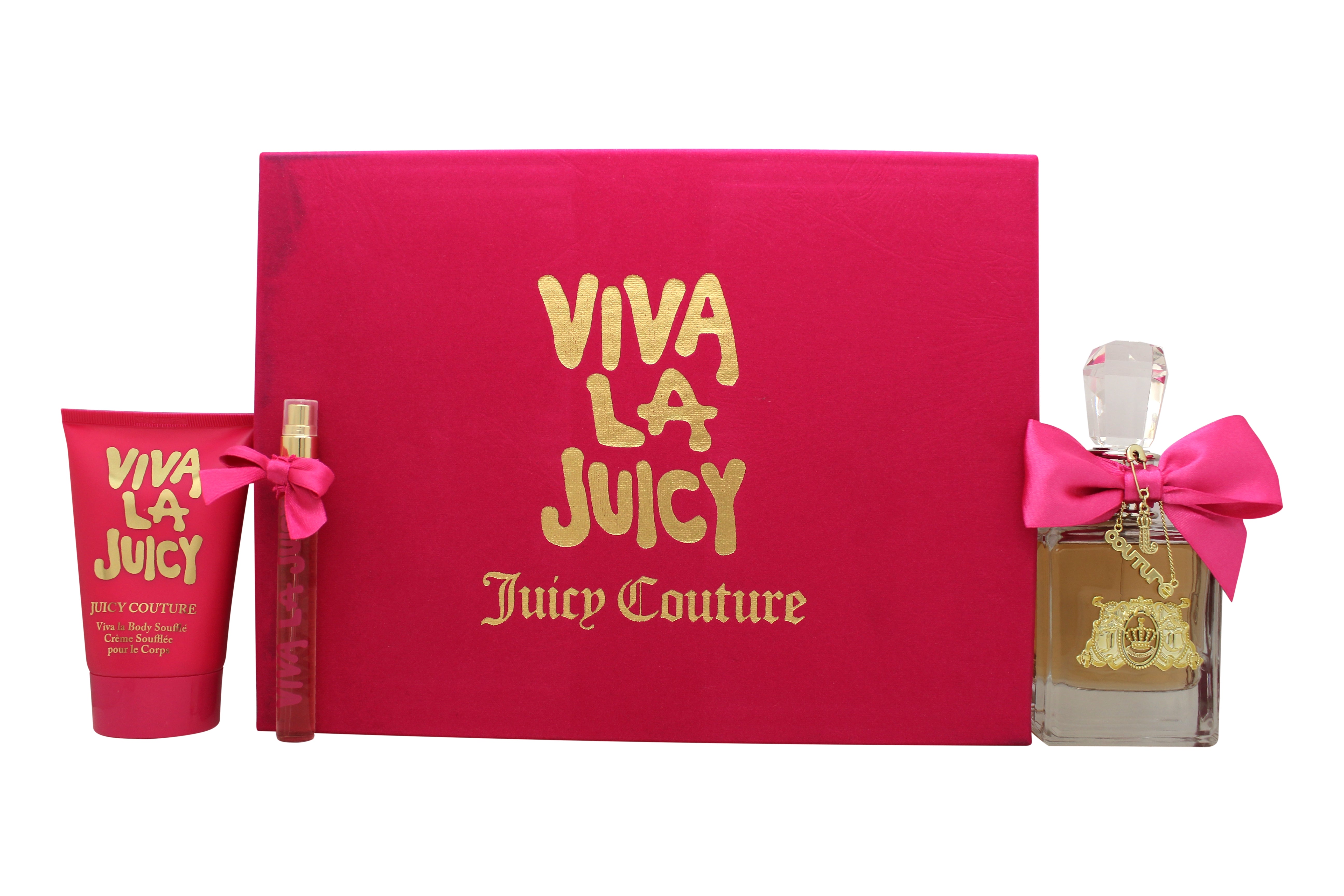 Juicy Couture Viva La Juicy Geschenkset 100 ml EDP + 125 ml Körper-Souffle + 10 ml EDP