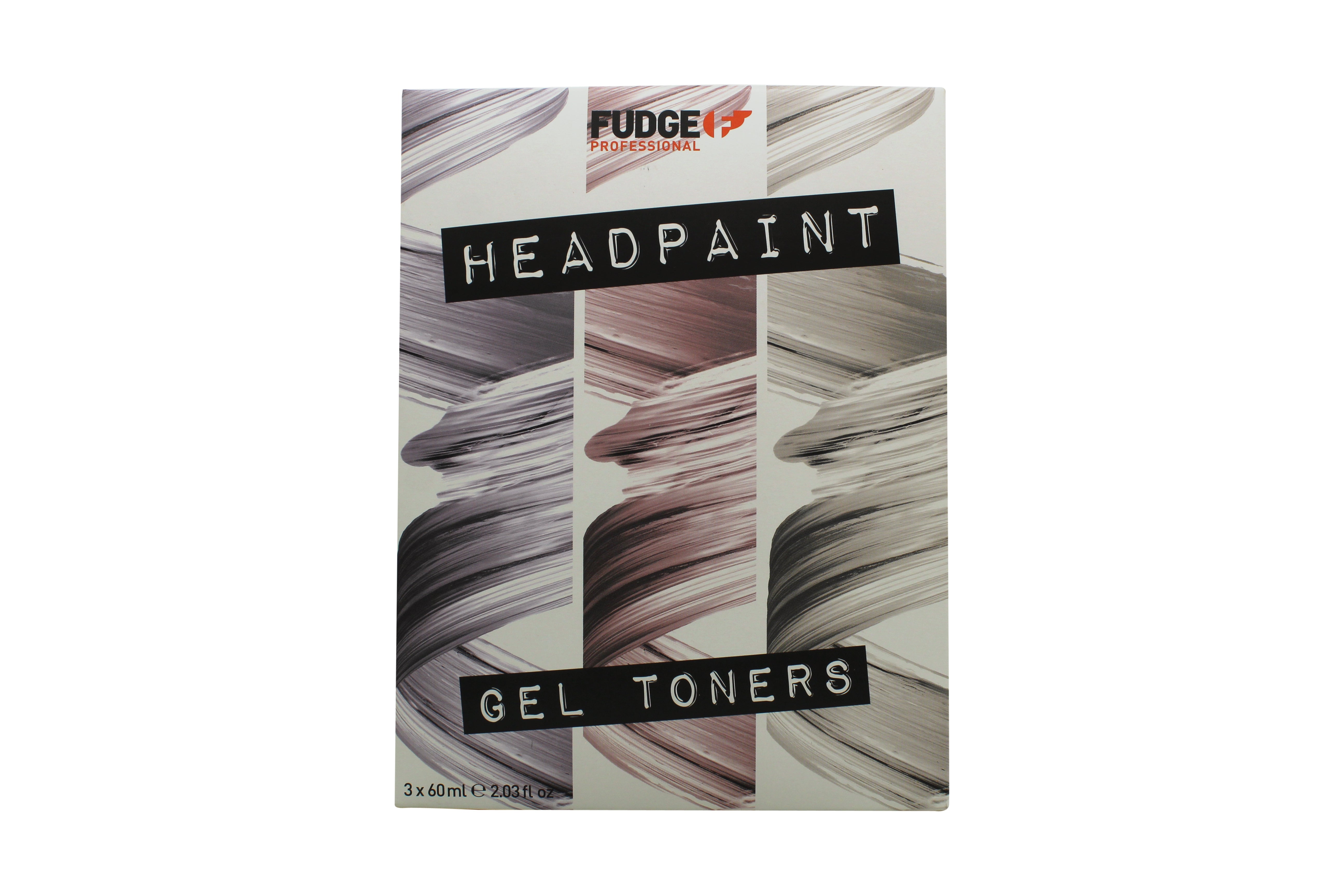 Fudge Professional Headpaint Gel Toners Trio Kit 6 0ml GT03 Neutral Nude Toner + 60 ml GT12 Pale Platinum Toner + 60 ml GT26 Petal Rose Toner