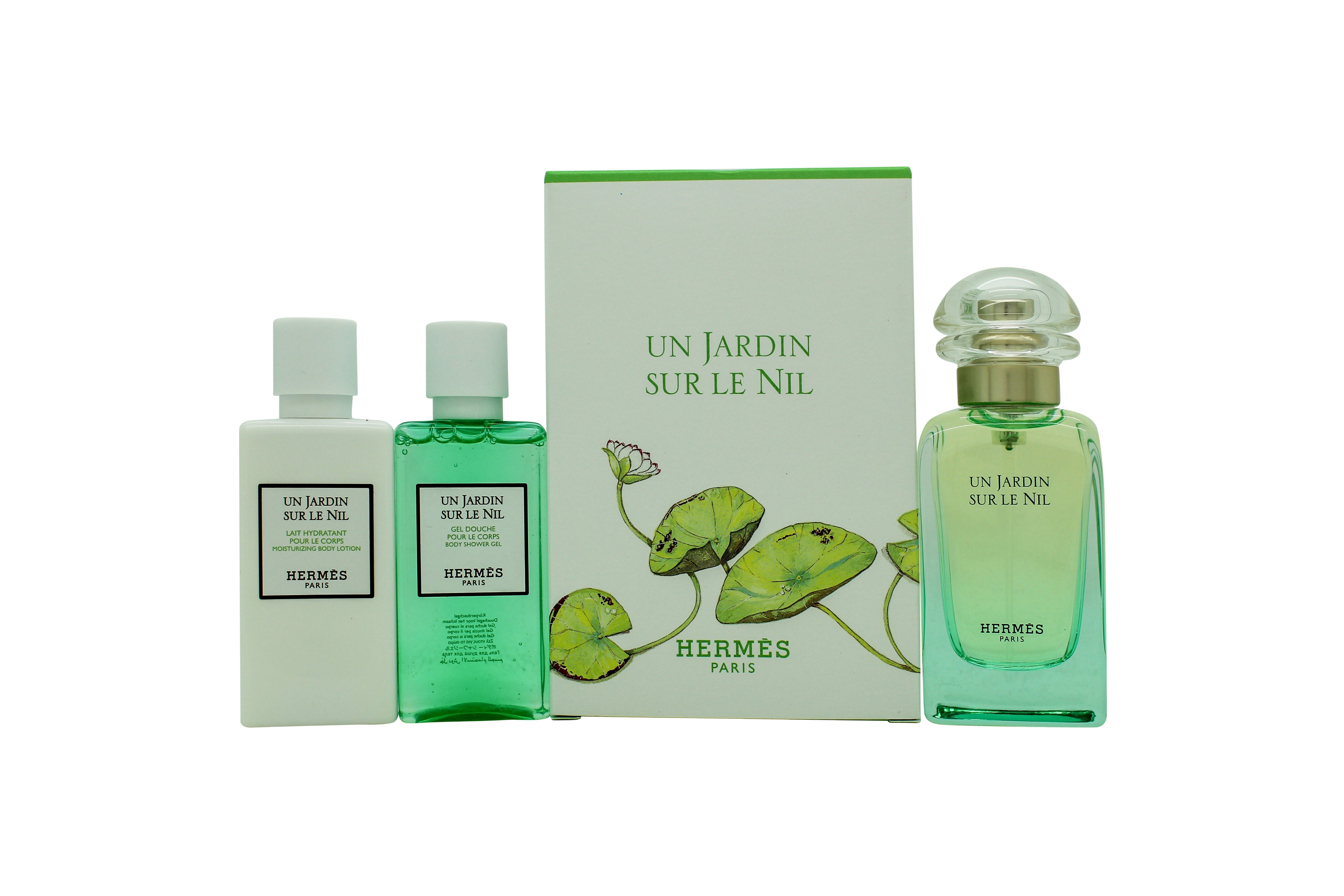 Hermès Un Jardin Sur Le Nil Geschenkset 50ml EDT + 40ml Body Lotion + 40ml Douchegel
