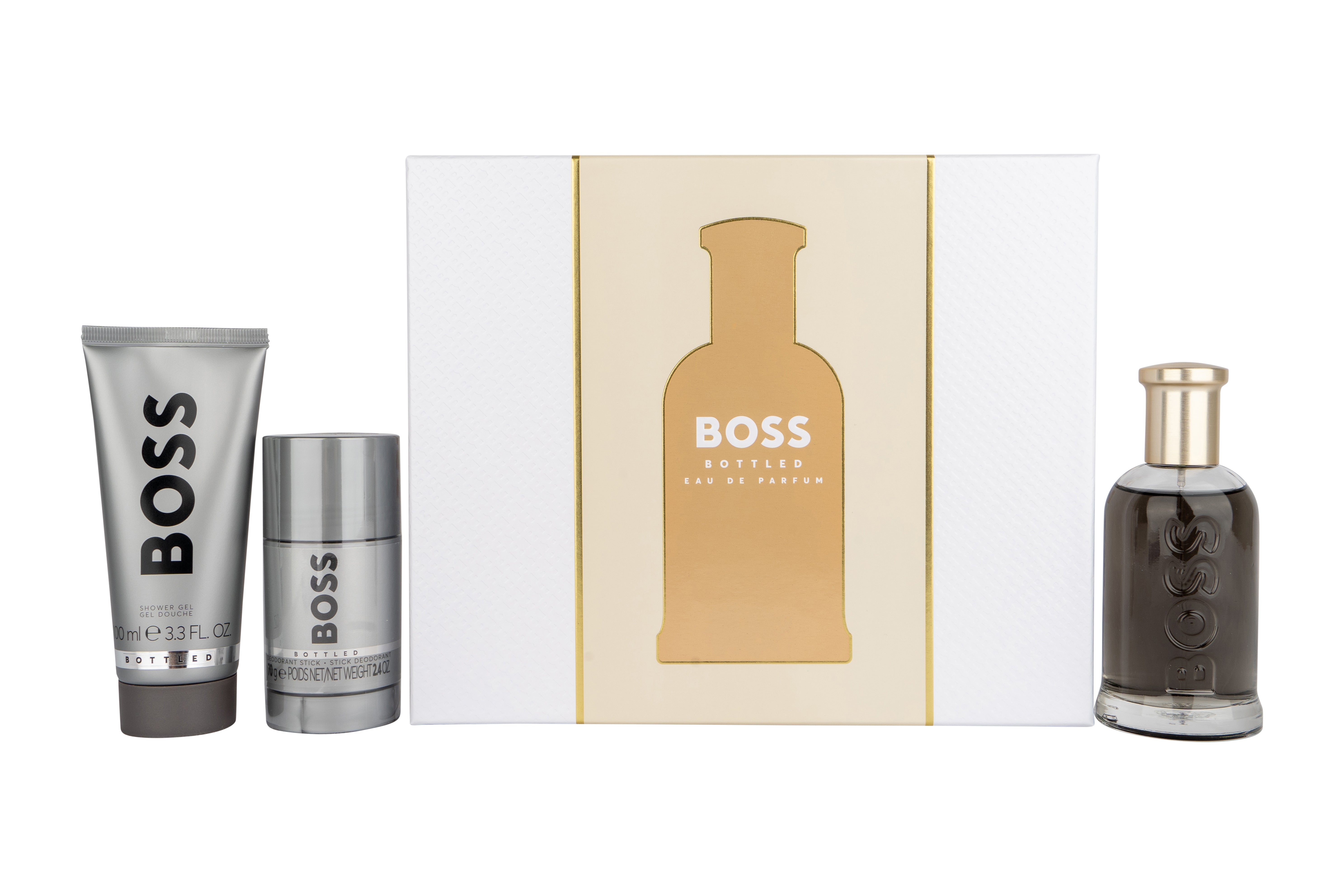 Hugo Boss Boss Bottled Eau de Parfum Geschenk-Set 100ml EDP + 100ml Duschgel + 75g Deodorant Stift