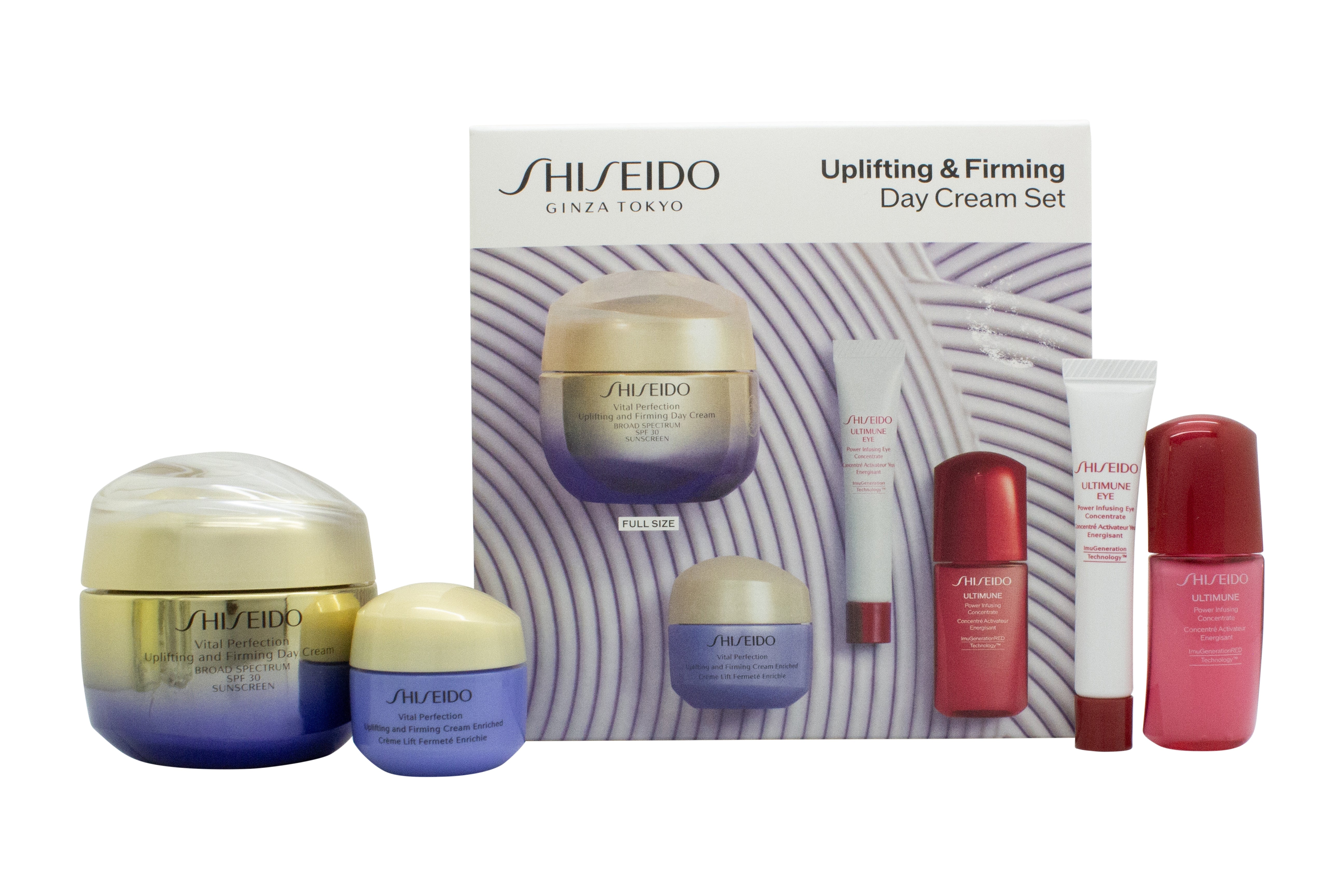 Shiseido Vital Perfection Geschenkset 50ml Crème + 15ml Overnight Firming Treatment + 10ml Power Infusing Concentrate + 3ml Eye Treatment