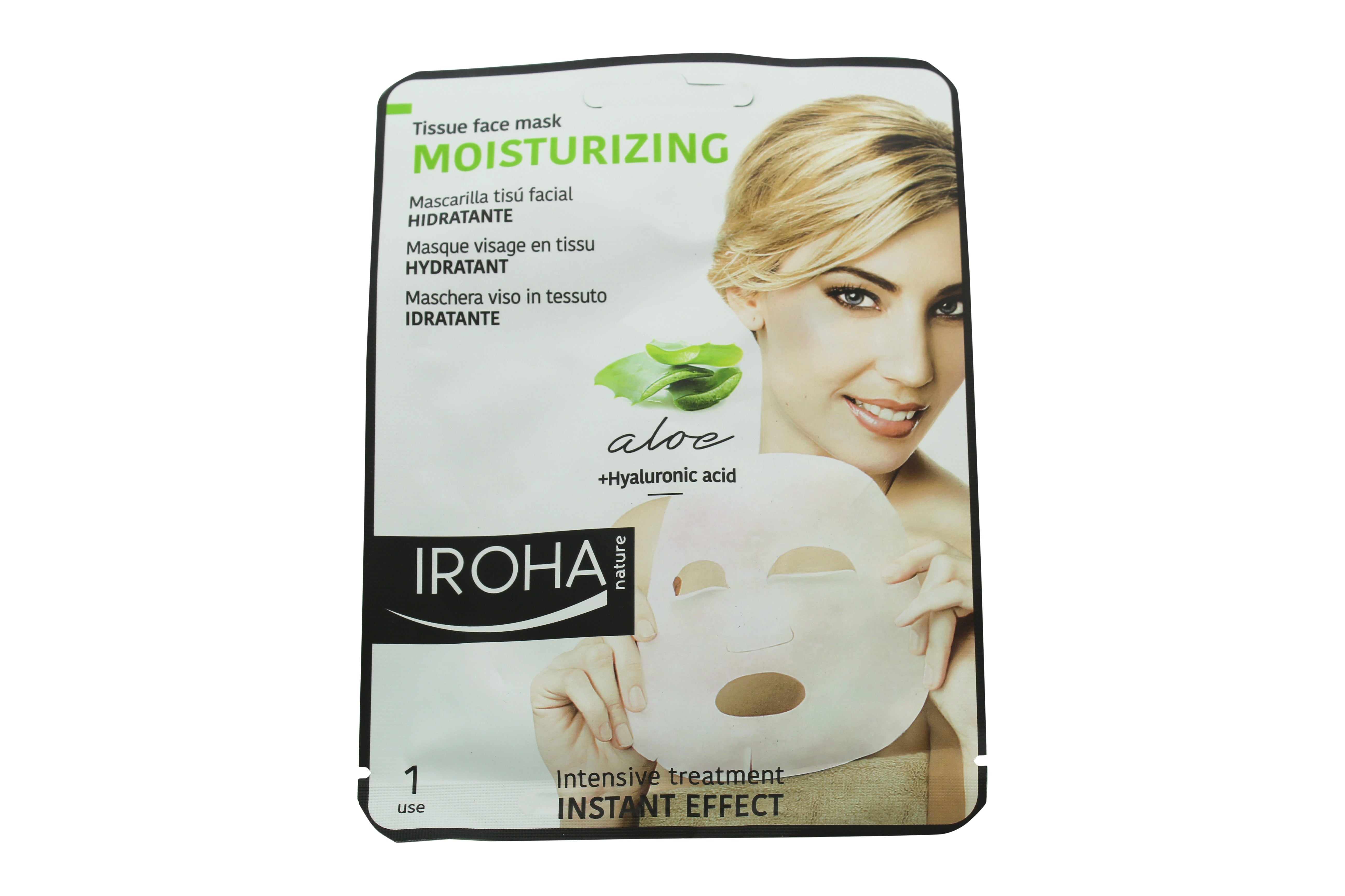 Iroha Nature Moisturizing Aloe Vera Gesichts-Tuchmaske 1 x Gesichts-Tuchmaske