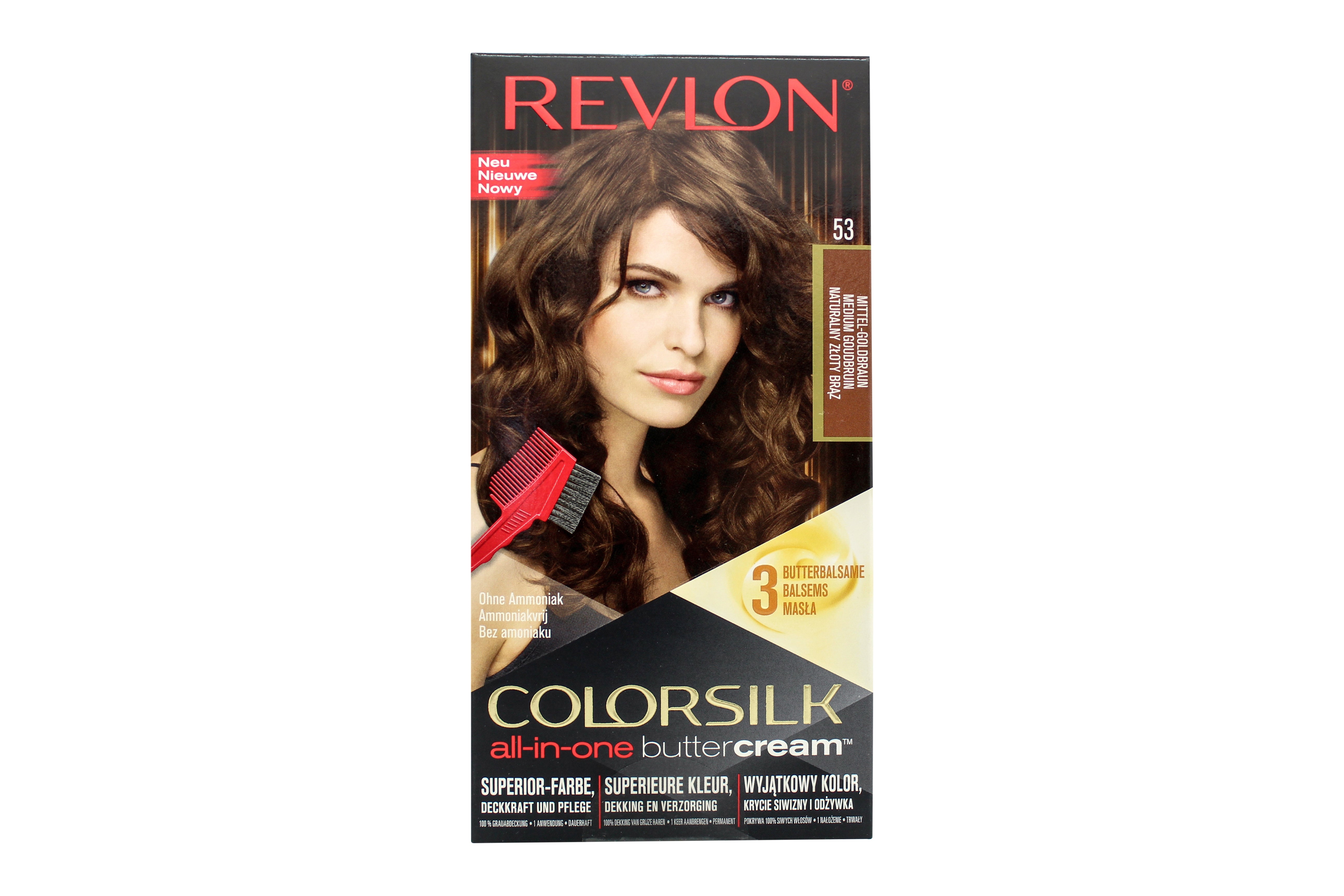 Revlon Luxurious Colorsilk Buttercream Hair Color 126.8ml - 53/43G Medium Golden Brown