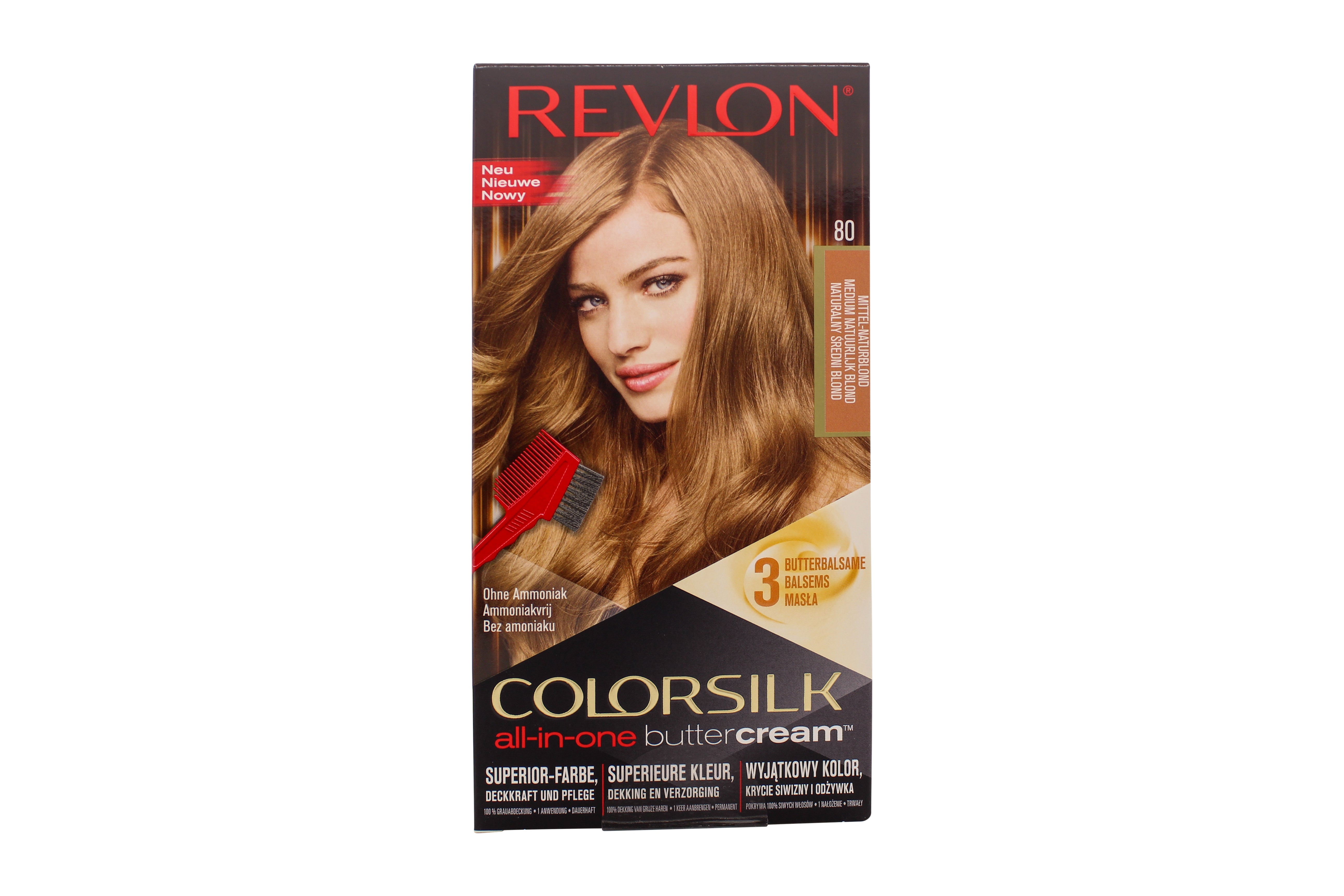 Revlon Luxurious Colorsilk Buttercream Hair Color 126.8ml - 80/73N Medium Natural Blonde