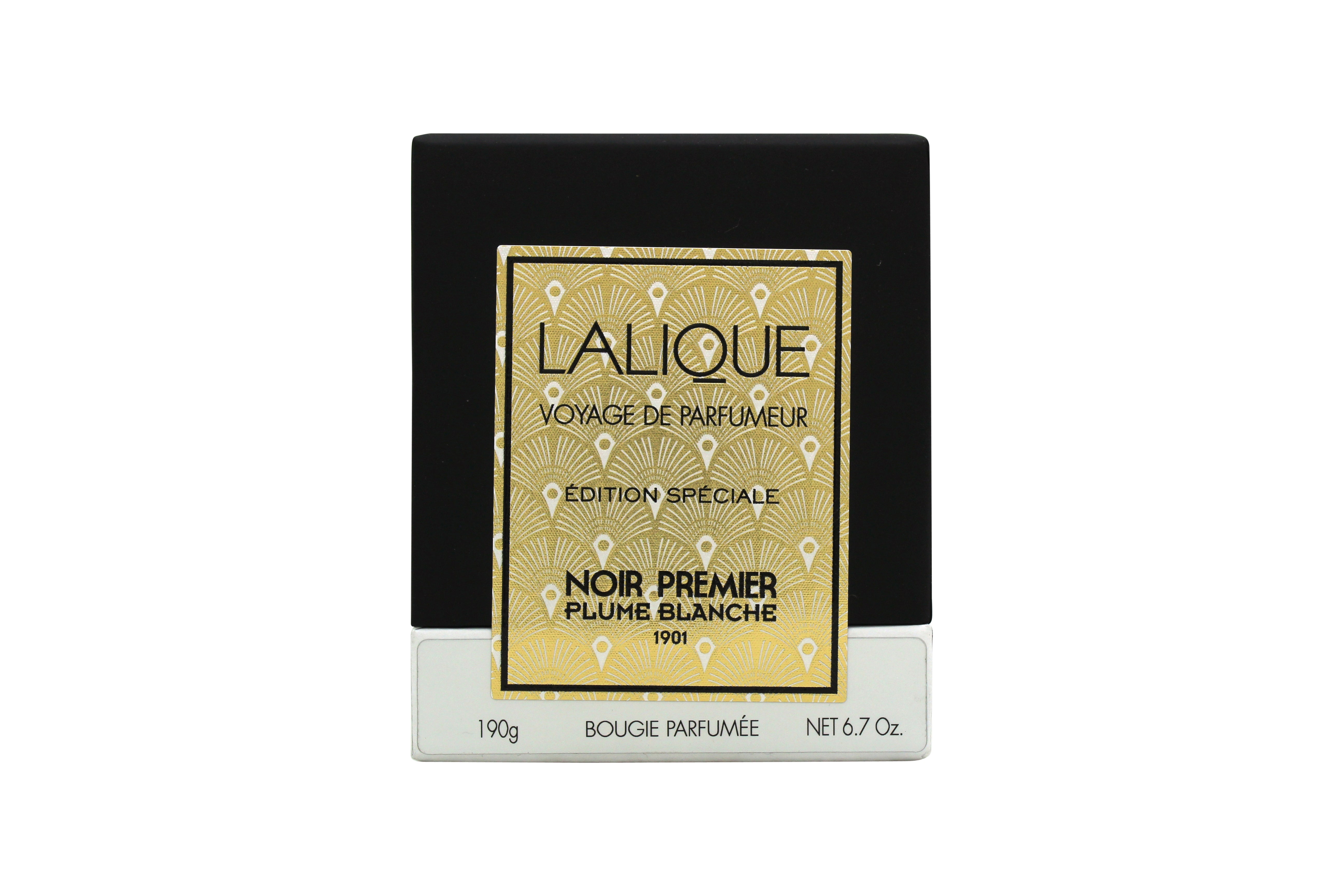 Lalique Kaars 190g - Noir Premier Plume Blanche 1901