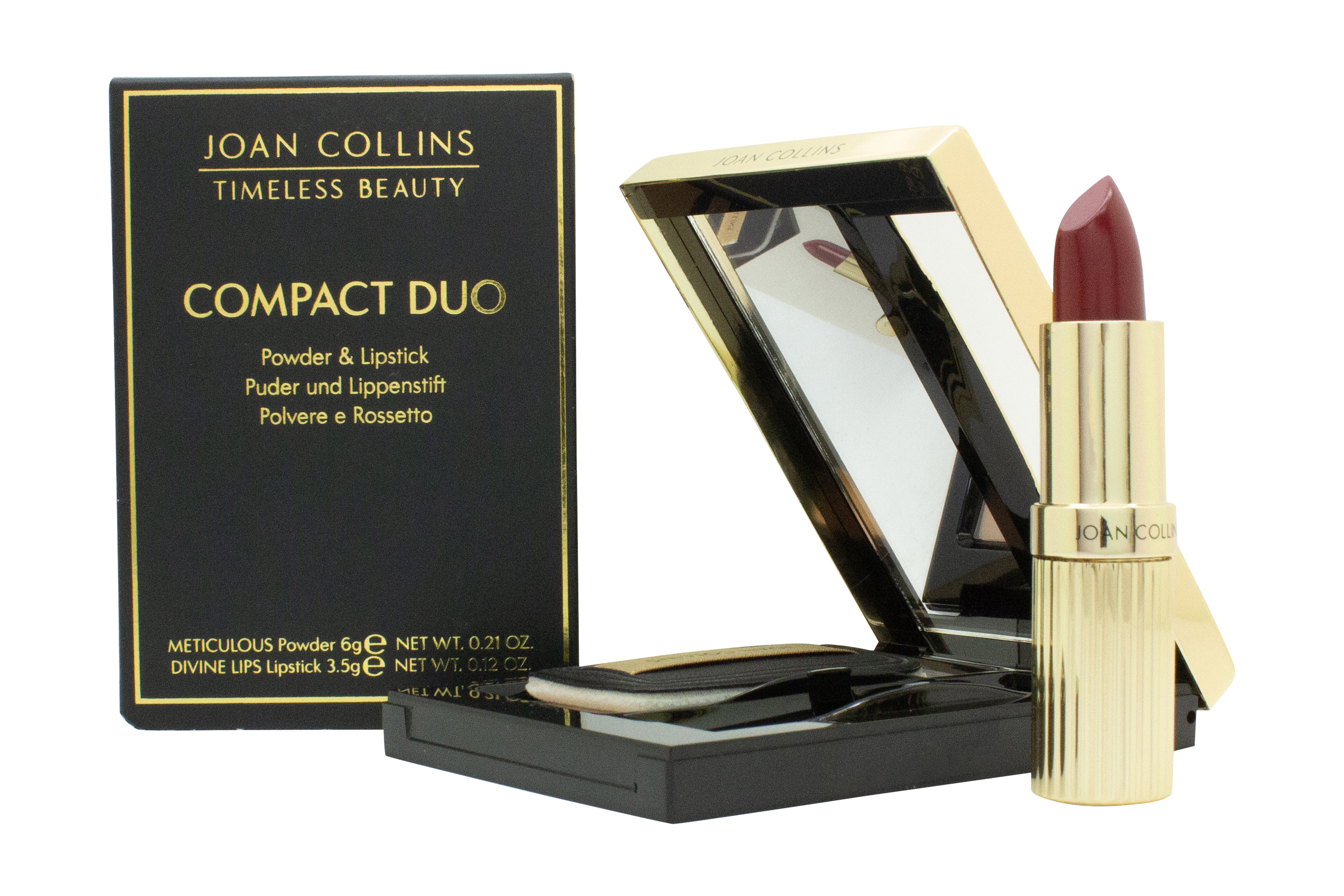 Joan Collins Timeless Beauty 6g Neutral Powder + 3.5g Lipstick Duo - Alexis