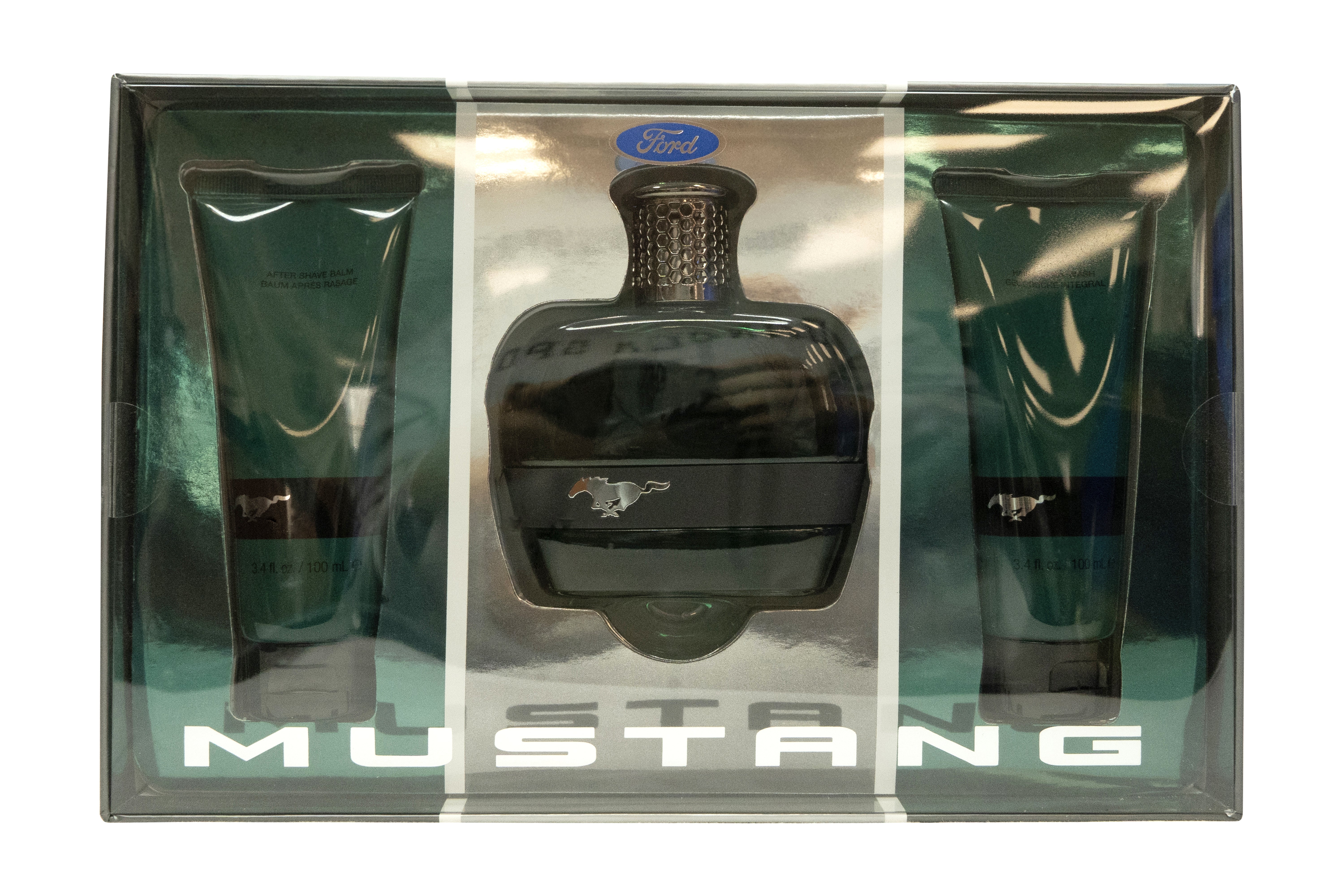 Mustang Green Geschenkset 100ml EDT + 100ml Aftershave Balsem + 100ml Douchegel