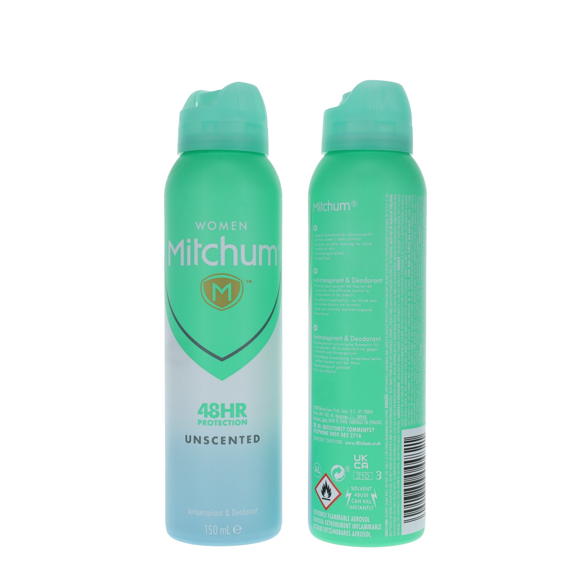 Mitchum Frauen Advanced Control Unparfümiert 48HR 150ml Spray
