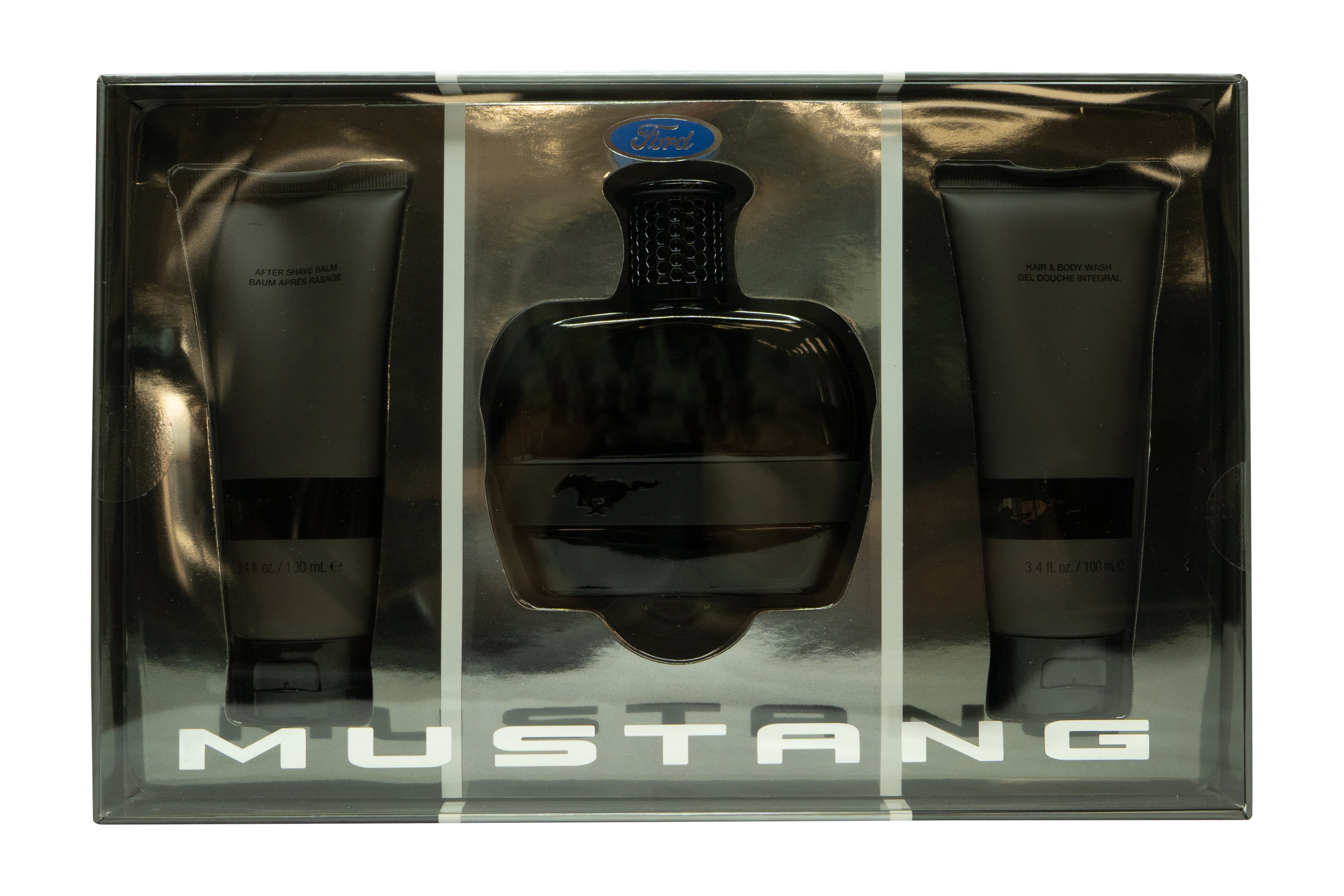 Mustang Black Geschenkset 100ml EDT + 100ml Aftershave Balsem + 100ml Douchegel