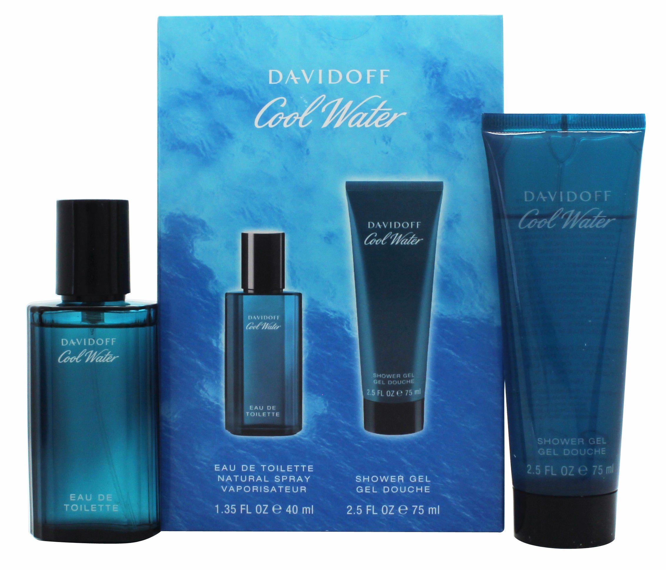 Davidoff Cool Water Geschenken 40ml EDT + 75ml Douchegel