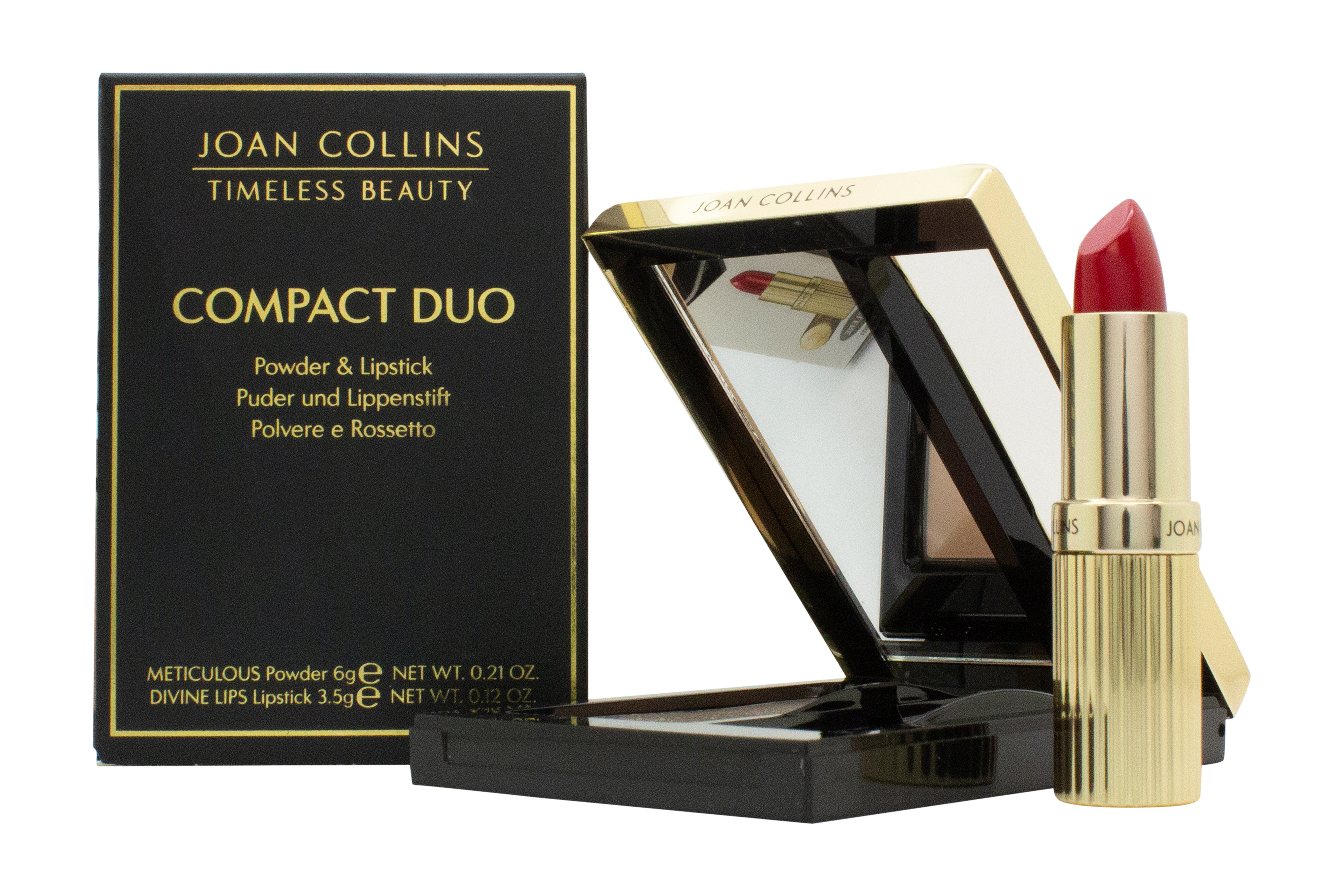 Joan Collins Timeless Beauty 6g Neutral Powder + 3.5g Lipstick Duo - Helene