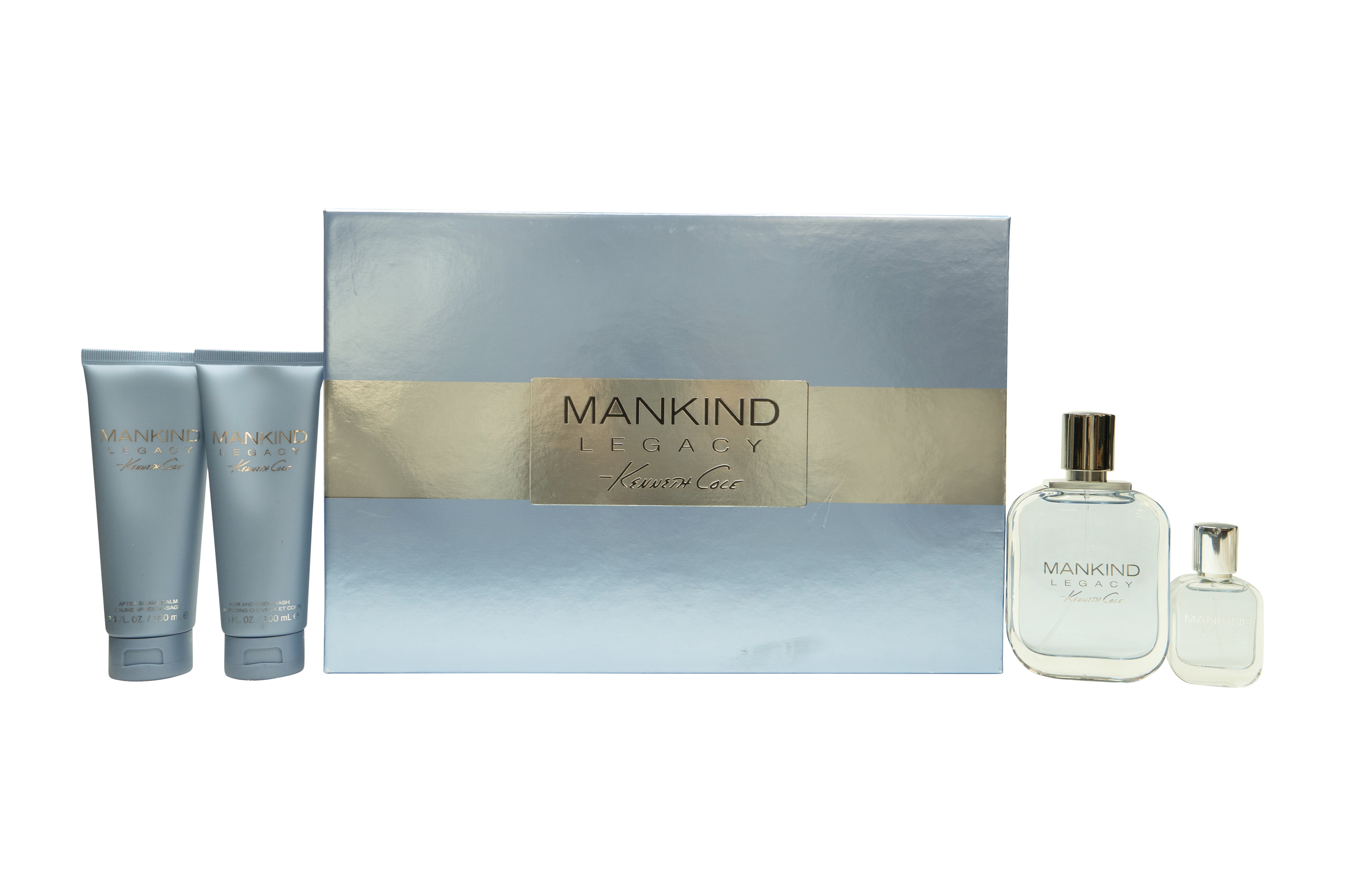 Kenneth Cole Mankind Legacy Geschenkset 100ml EDT + 30ml EDT + 100ml Aftershave Balsem + 100ml Douchegel