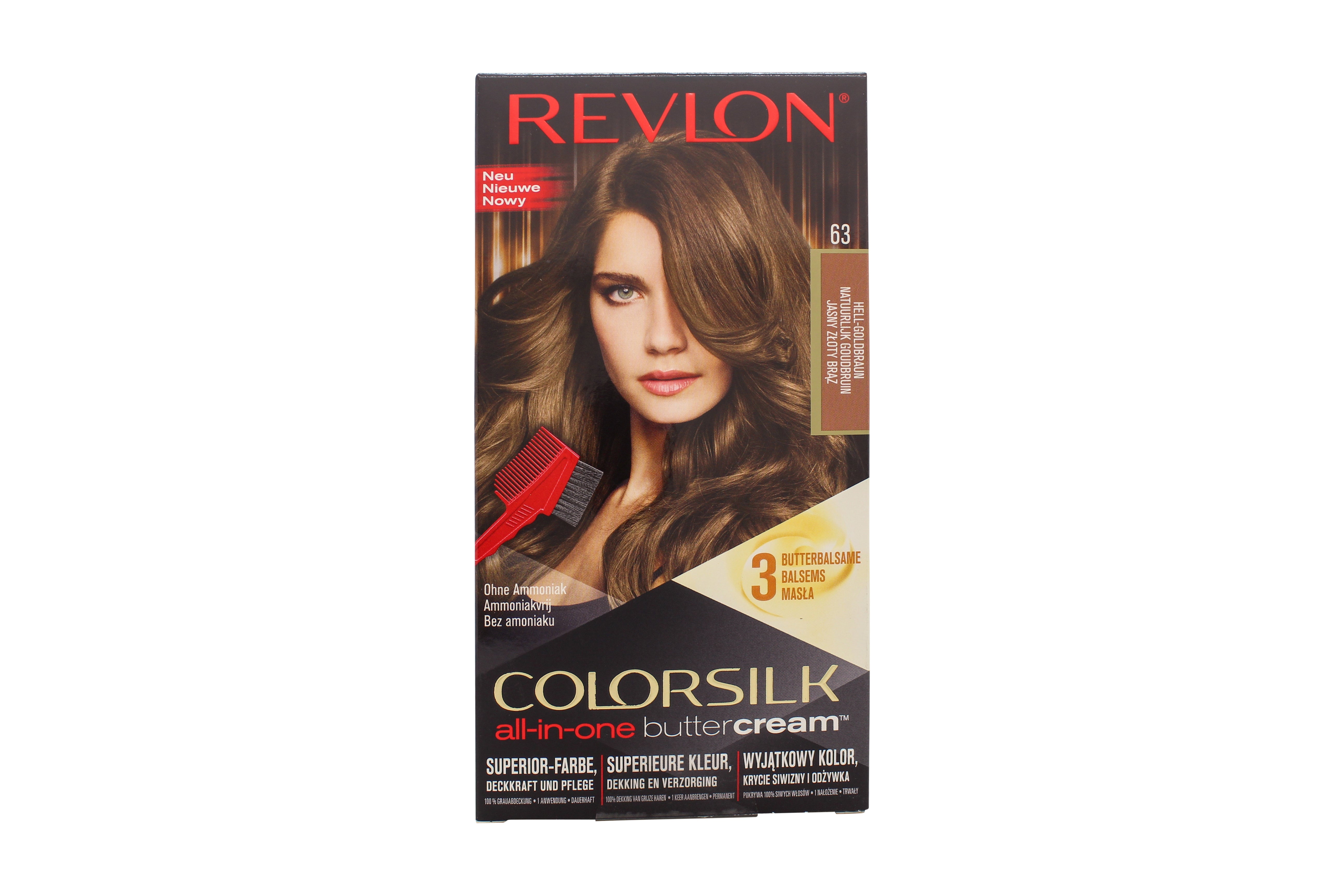 Revlon Luxurious Colorsilk Buttercream Hair Color 126.8ml - 63 Light Golden Brown