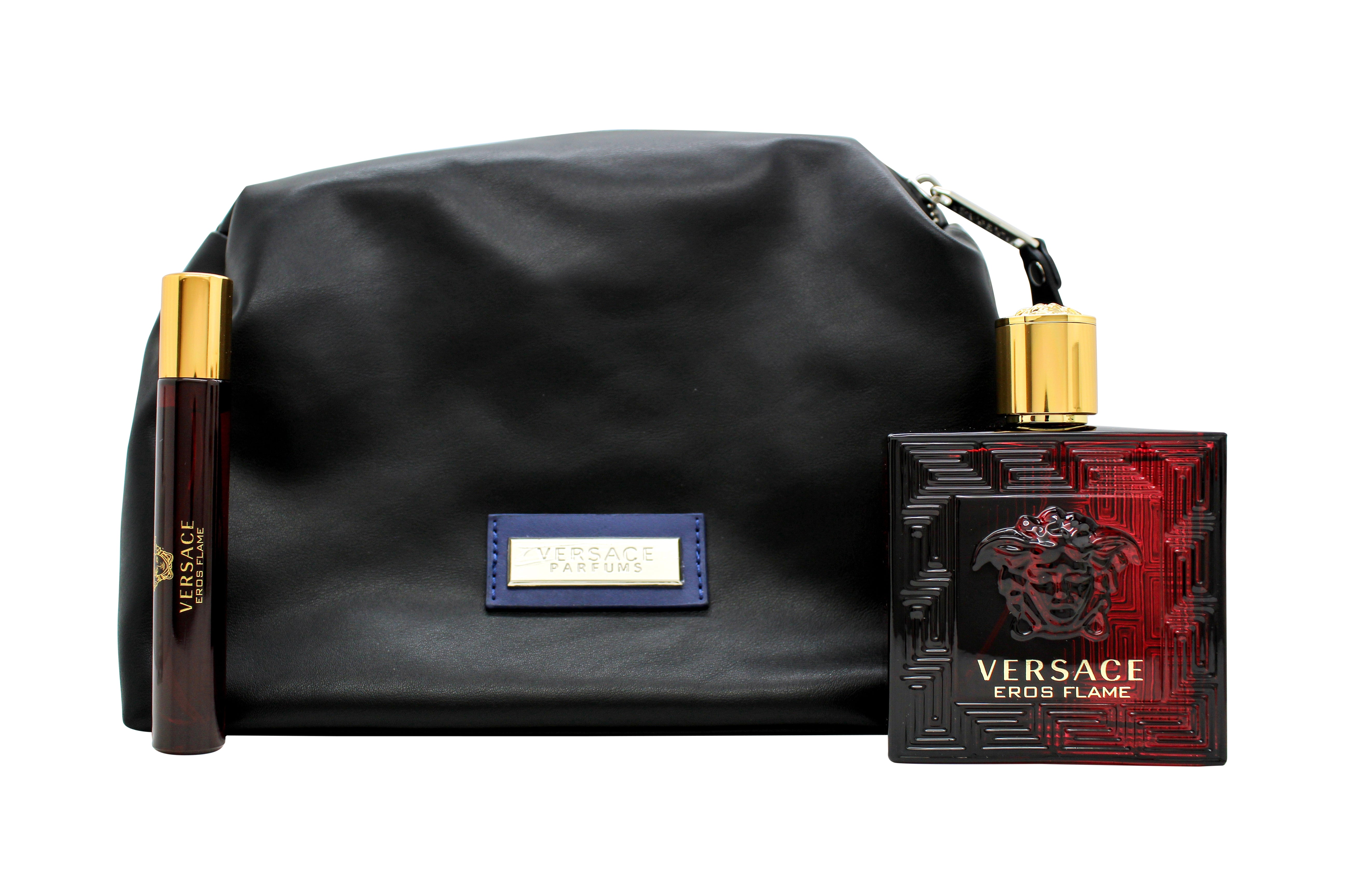 Versace Eros Flame Geschenkset 100ml EDP + 10ml EDP + Toilettasje