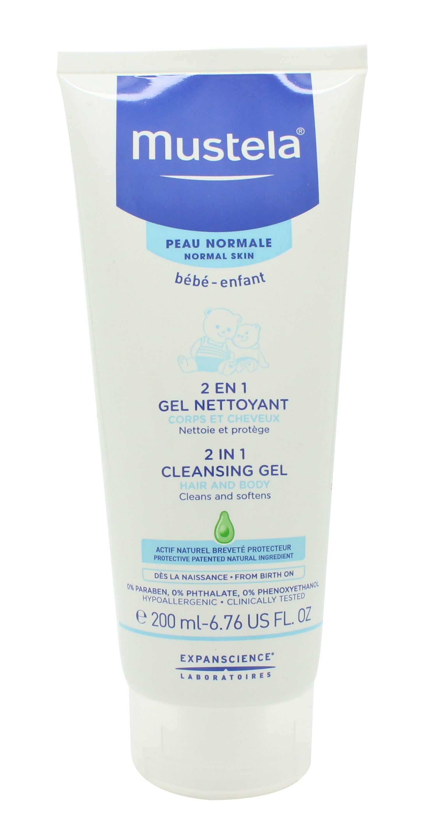 Mustela Bébé-Enfant 2 in 1 Cleansing Gel 200ml - Normale Haut