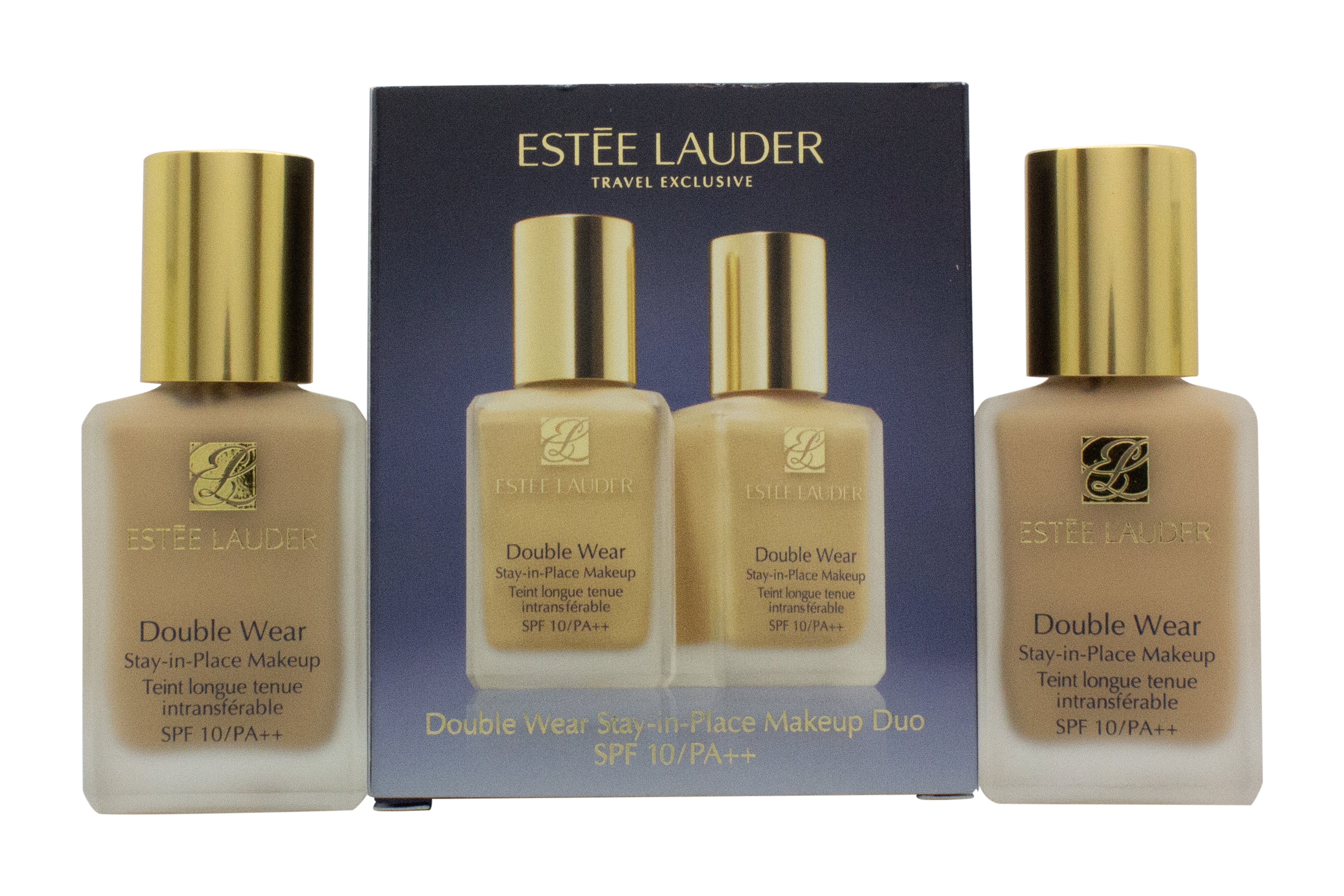 Estée Lauder Doppelt tragen  Bleibt an Ort und Stelle  Foundation Duo 2 x 30ml - 1W2 Sand