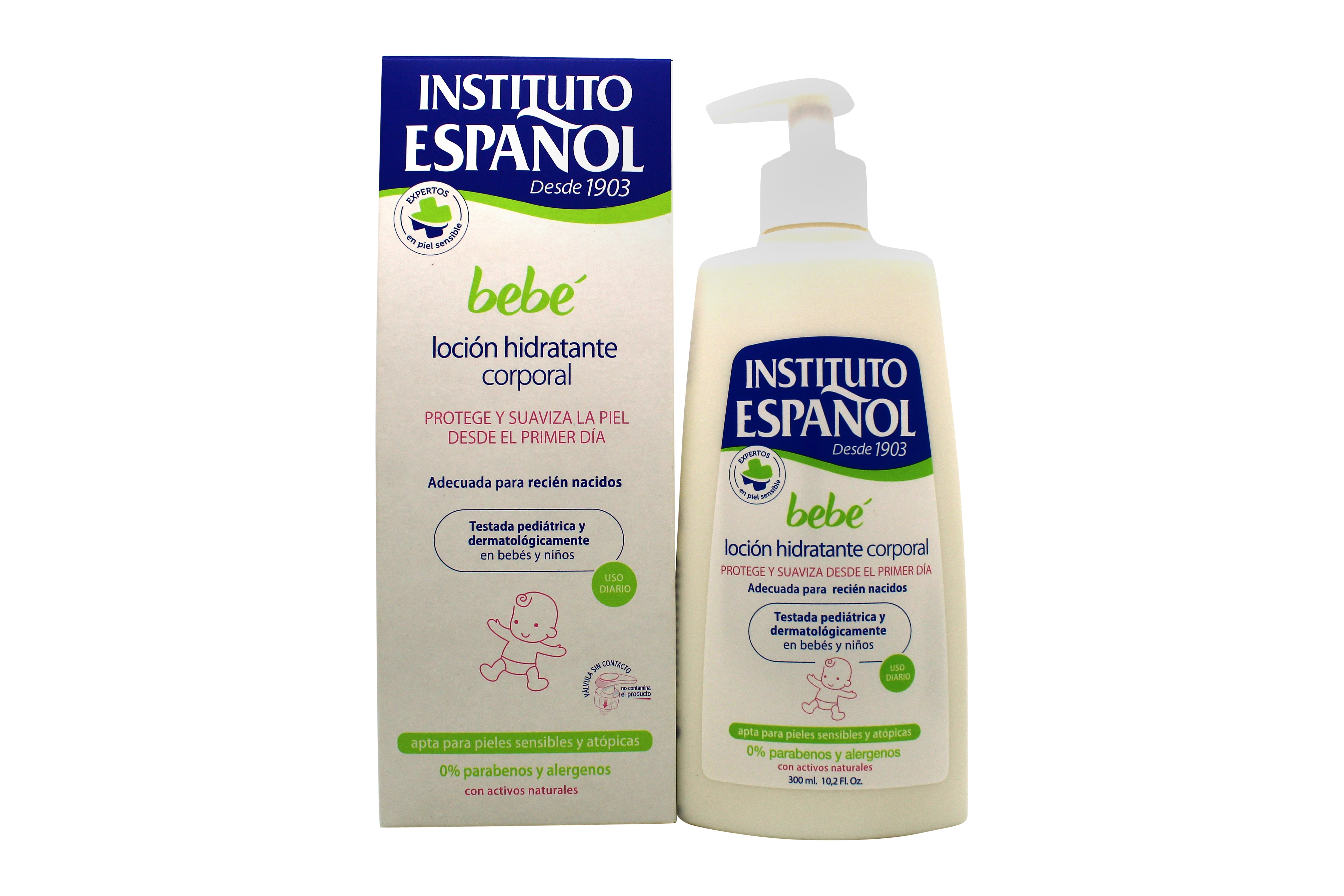 Instituto Español Bebé Baby Moisturizing Body Lotion 300ml - Zonder Allergenen/ Voor Gevoelige Babyhuid