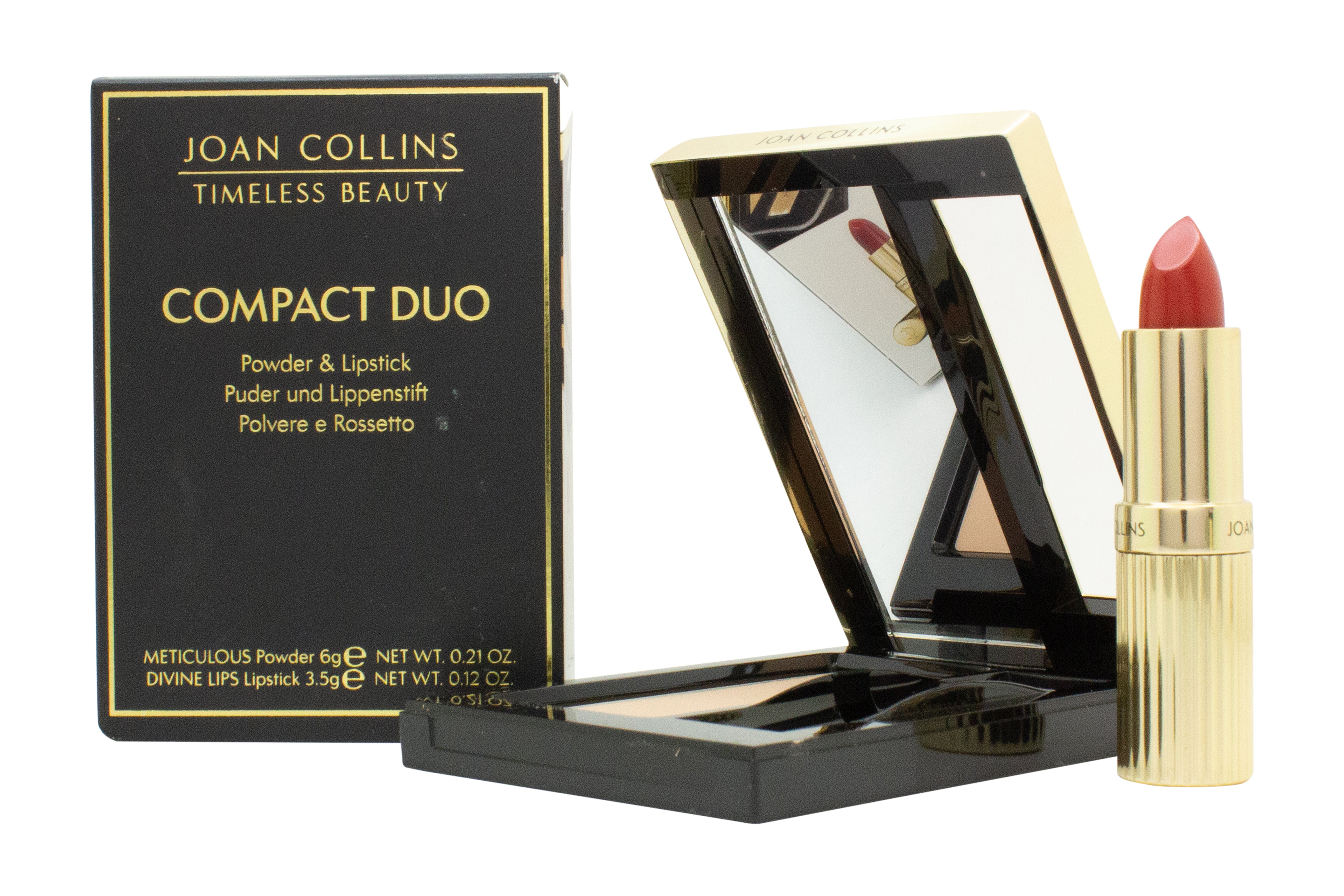 Joan Collins Timeless Beauty 6g Neutral Powder + 3.5g Lipstick Duo - Amanda