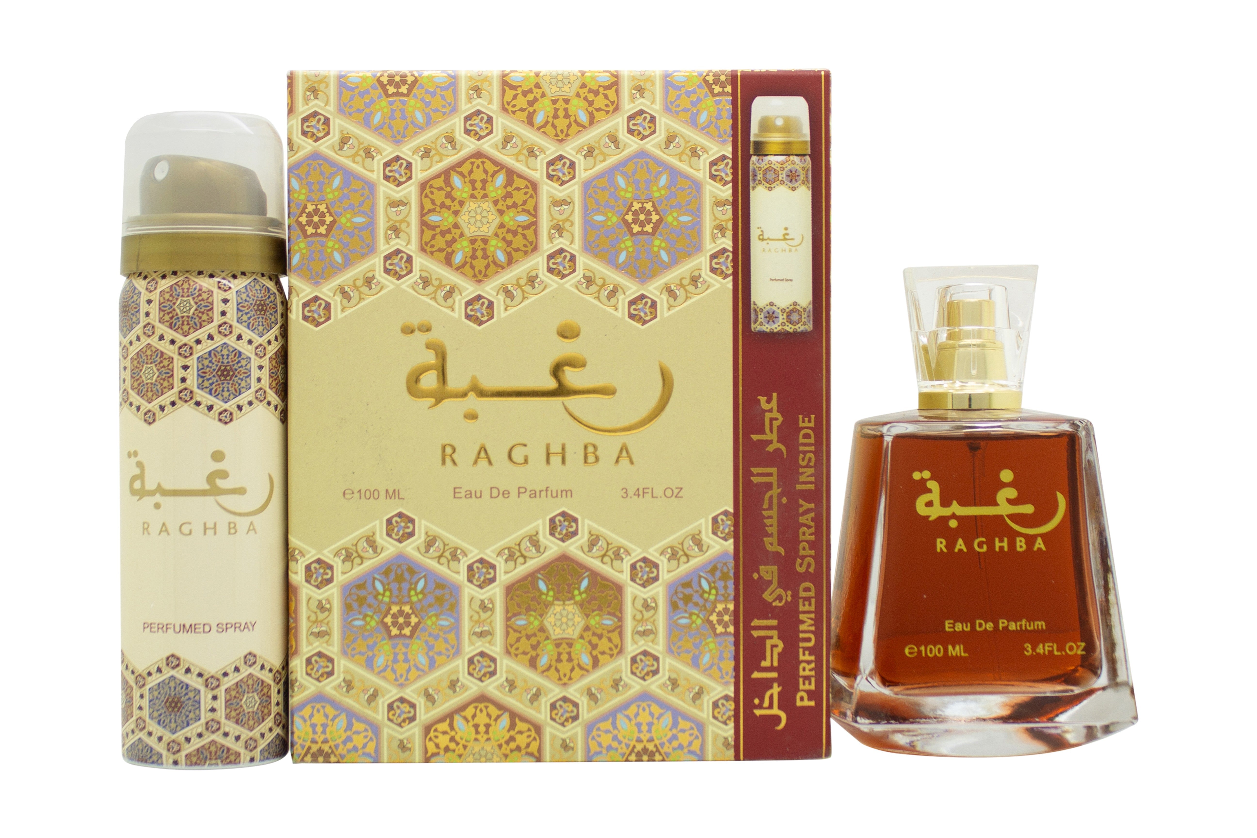 Lattafa Perfumes Raghba Geschenkset 100ml EDP + 50ml Deodorant Spray