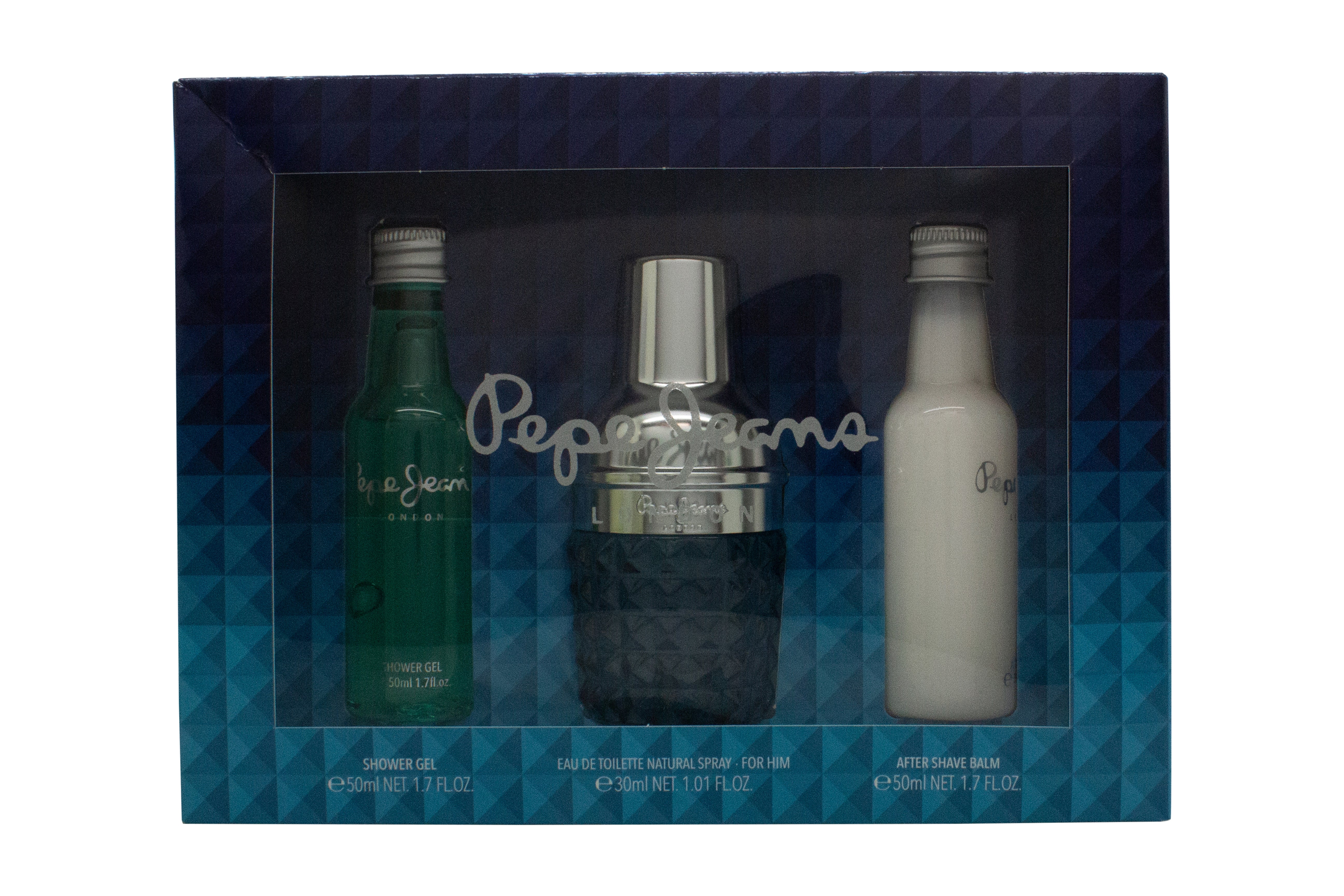 Pepe Jeans For Him Gesckenk-Set 30ml EDT + 50ml Duschgel + 50ml Aftershave-Balsam