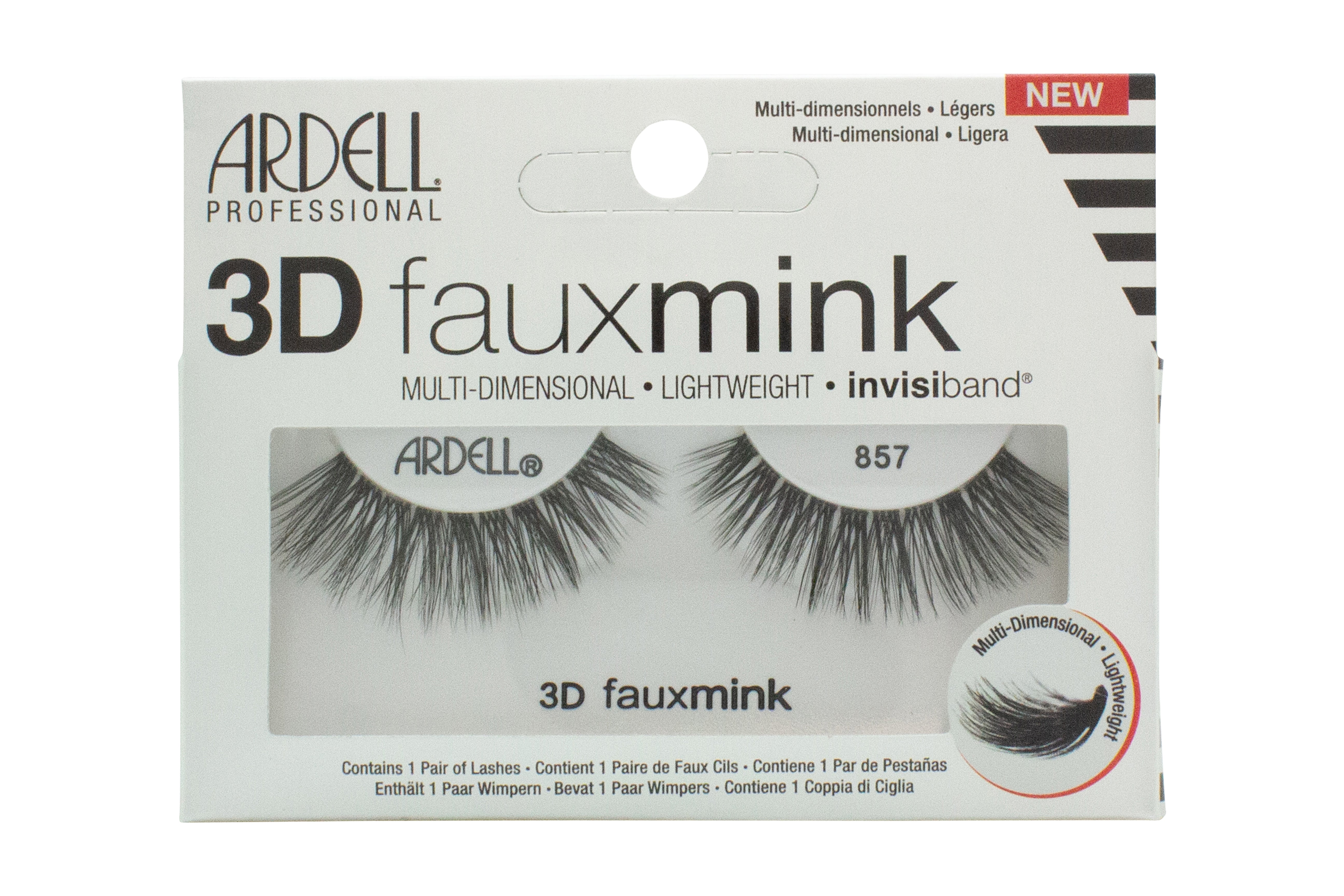 Ardell Multi-Dimensional 3D Faux Mink False Lashes - Black 857