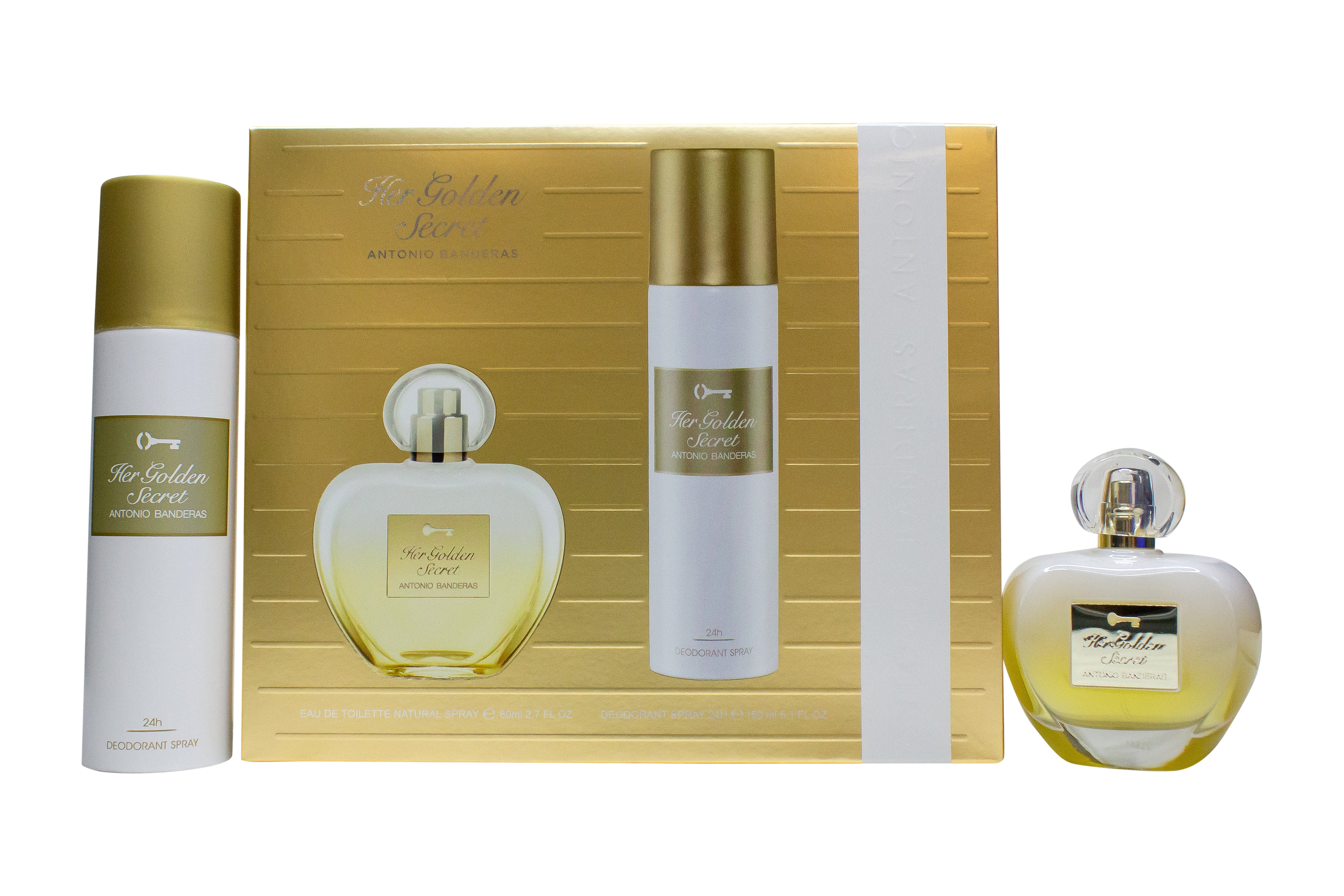 Antonio Banderas Her Golden Secret Geschenkset 80ml EDT + 150ml Deodorant Spray
