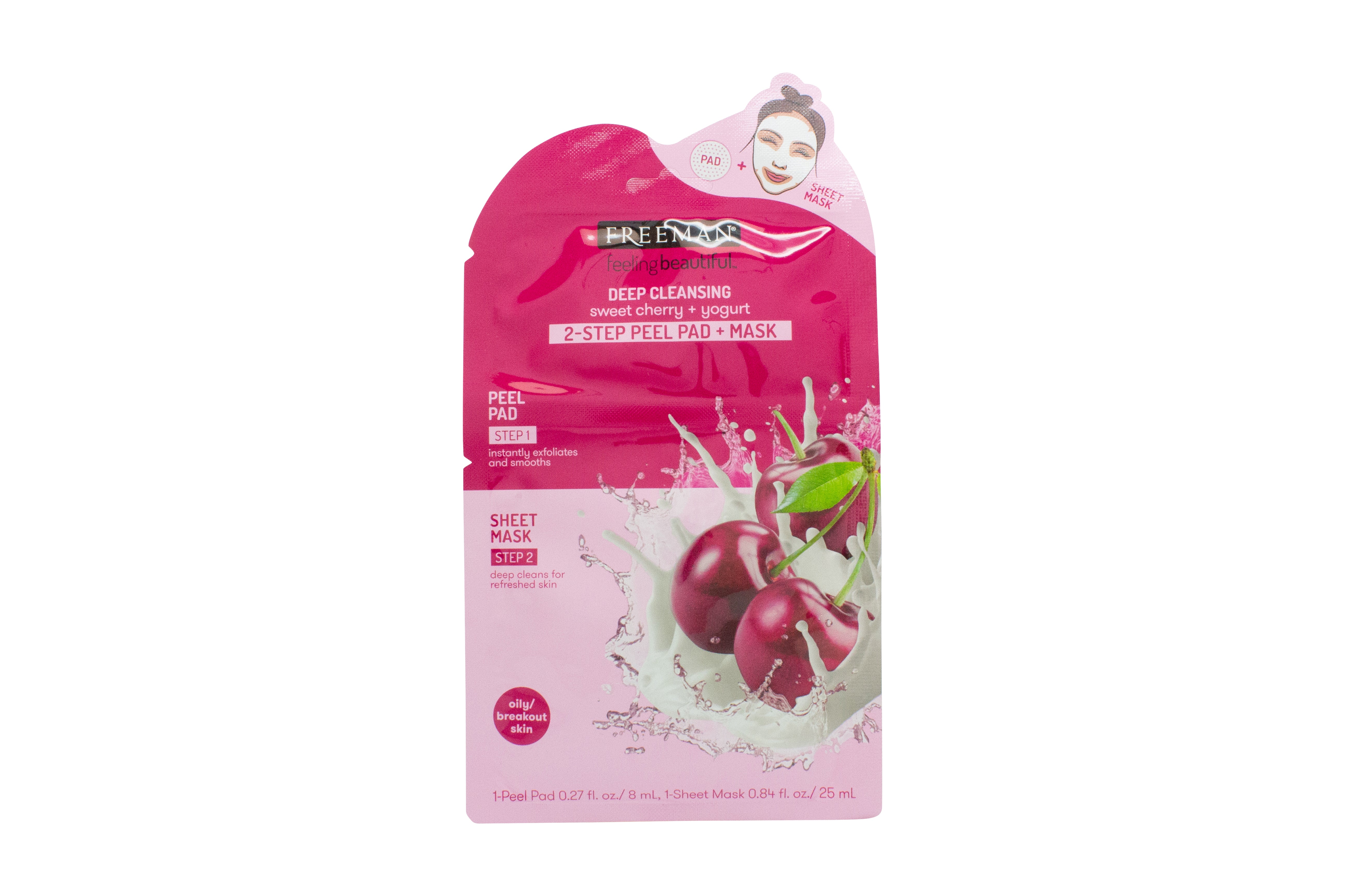 Freeman Deep Cleansing Face Mask 25ml - Sweet Cherry + Yogurt
