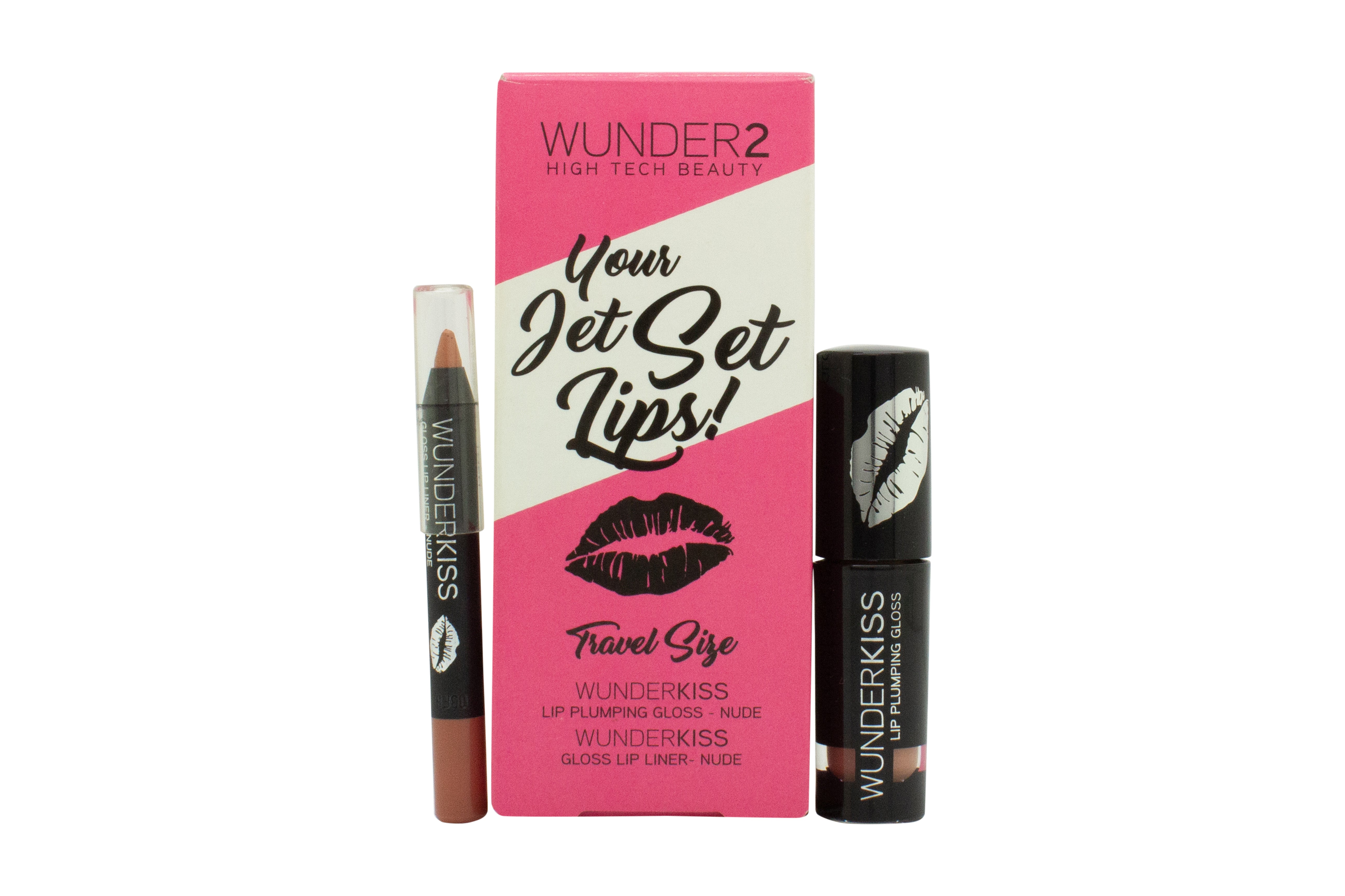 Wunder2 Your Jet Set Lips! Nude Geschensket 1.25g Lip Gloss + 0.5g Lip Liner