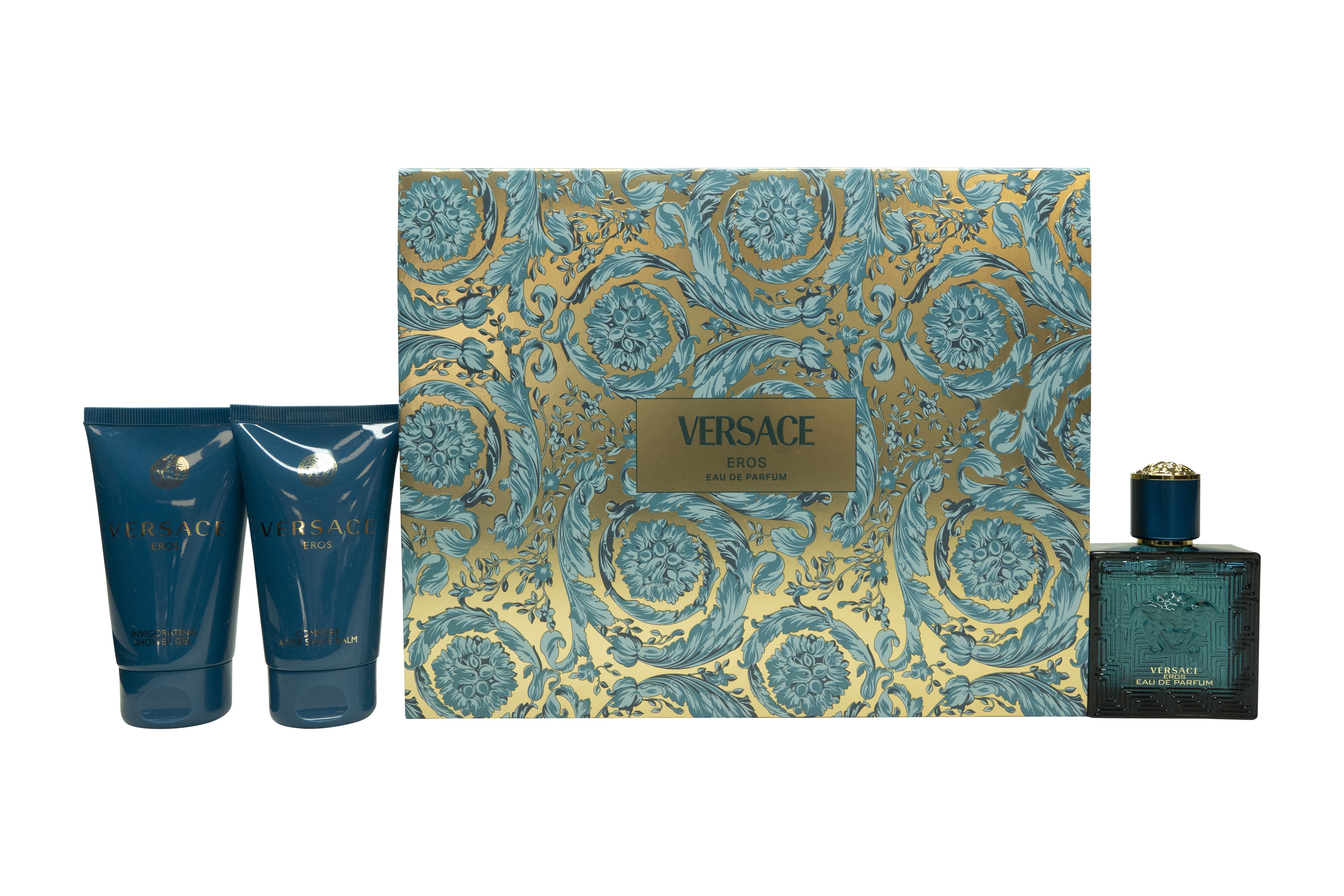 Versace Eros Gift Set 50ml EDP + 50ml Shower Gel + 50ml Aftershave Balm
