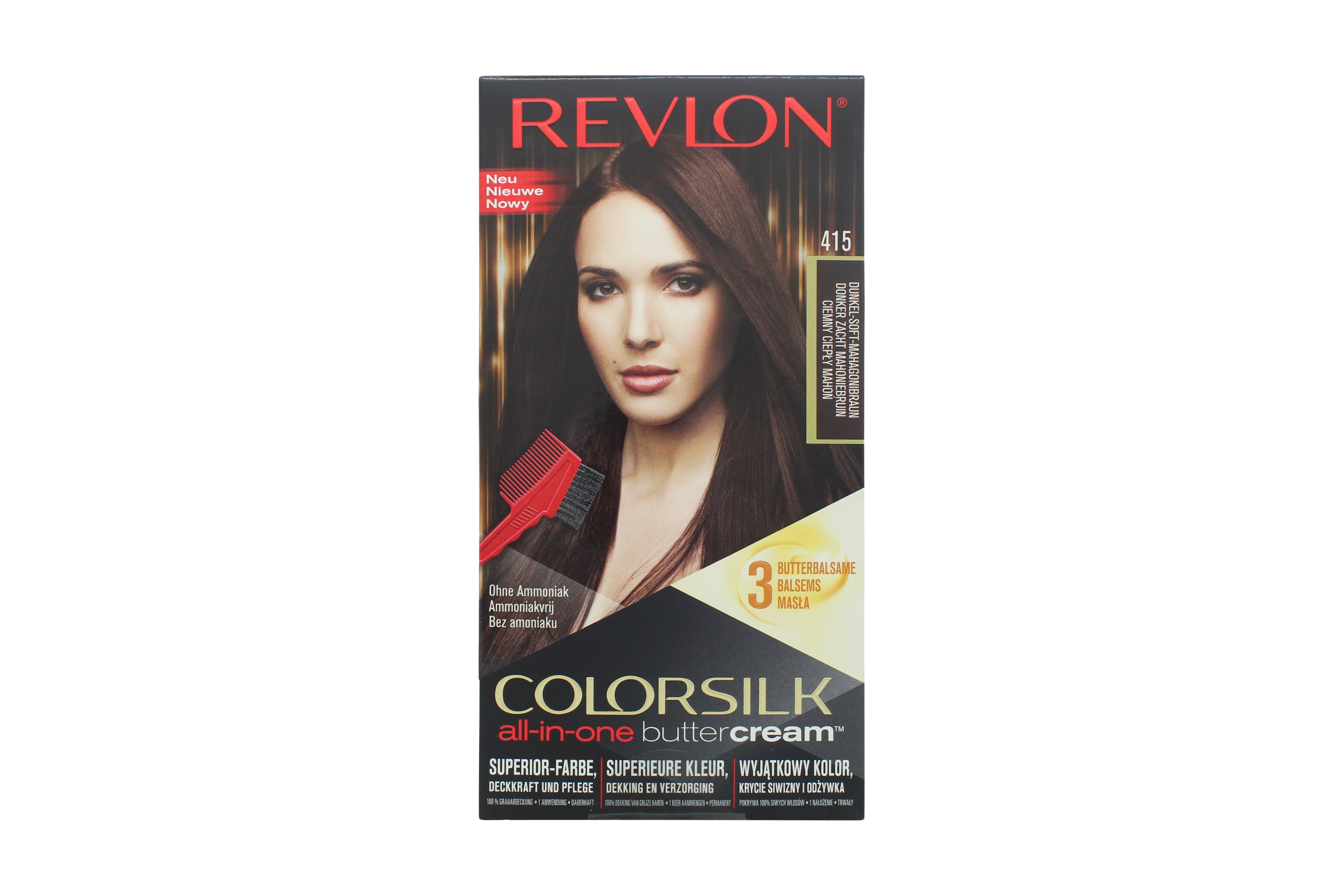 Revlon Luxurious Colorsilk Buttercream Hair Color 126.8ml - 415 Dark Soft Mahogany Brown