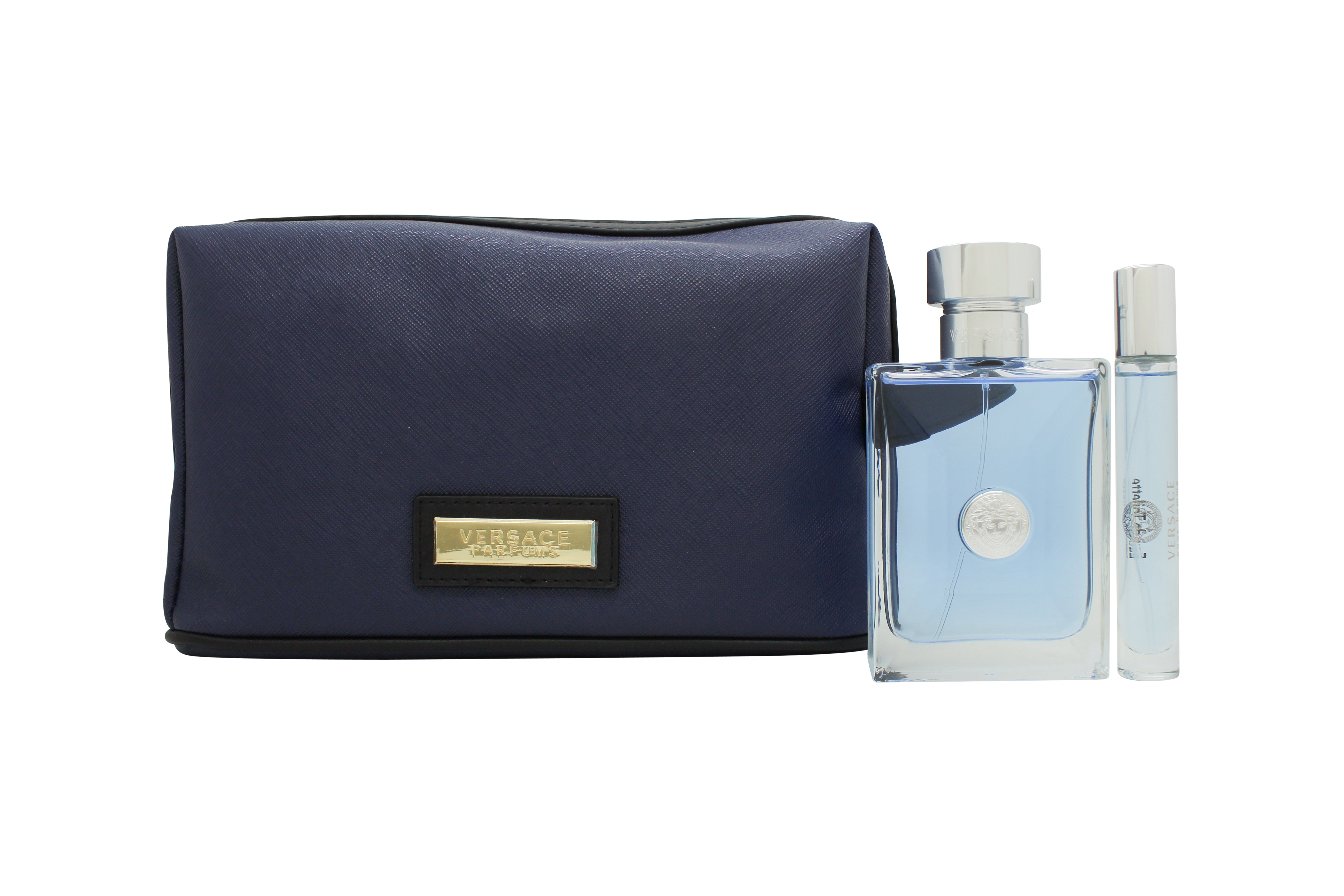 Versace pour Homme Geschenkset 100ml EDT + 10ml EDT + Kosmetiktasche