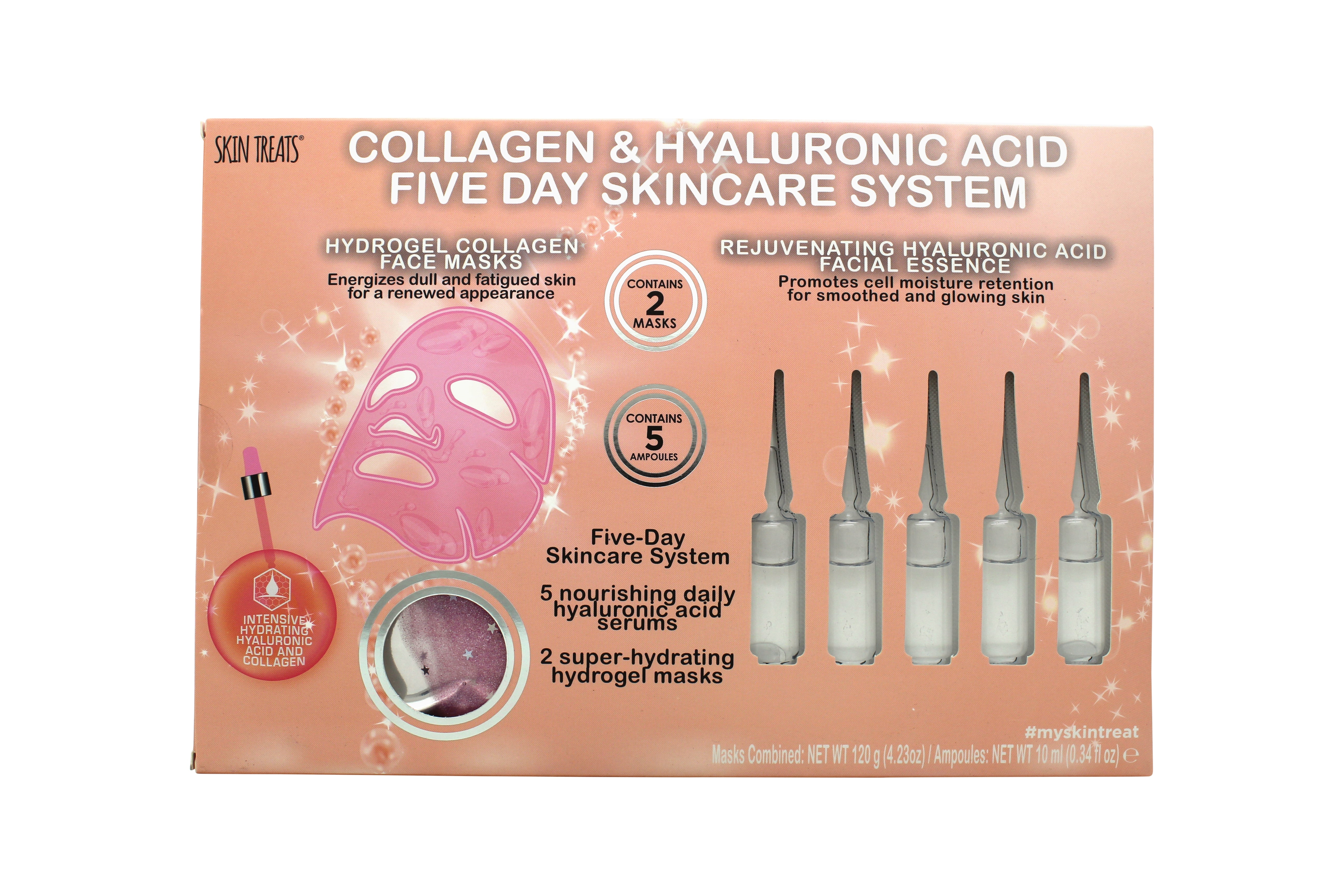 Skin Treats Collagen & Hyaluronic Acid Five Day Skincare System - 7 Stuks