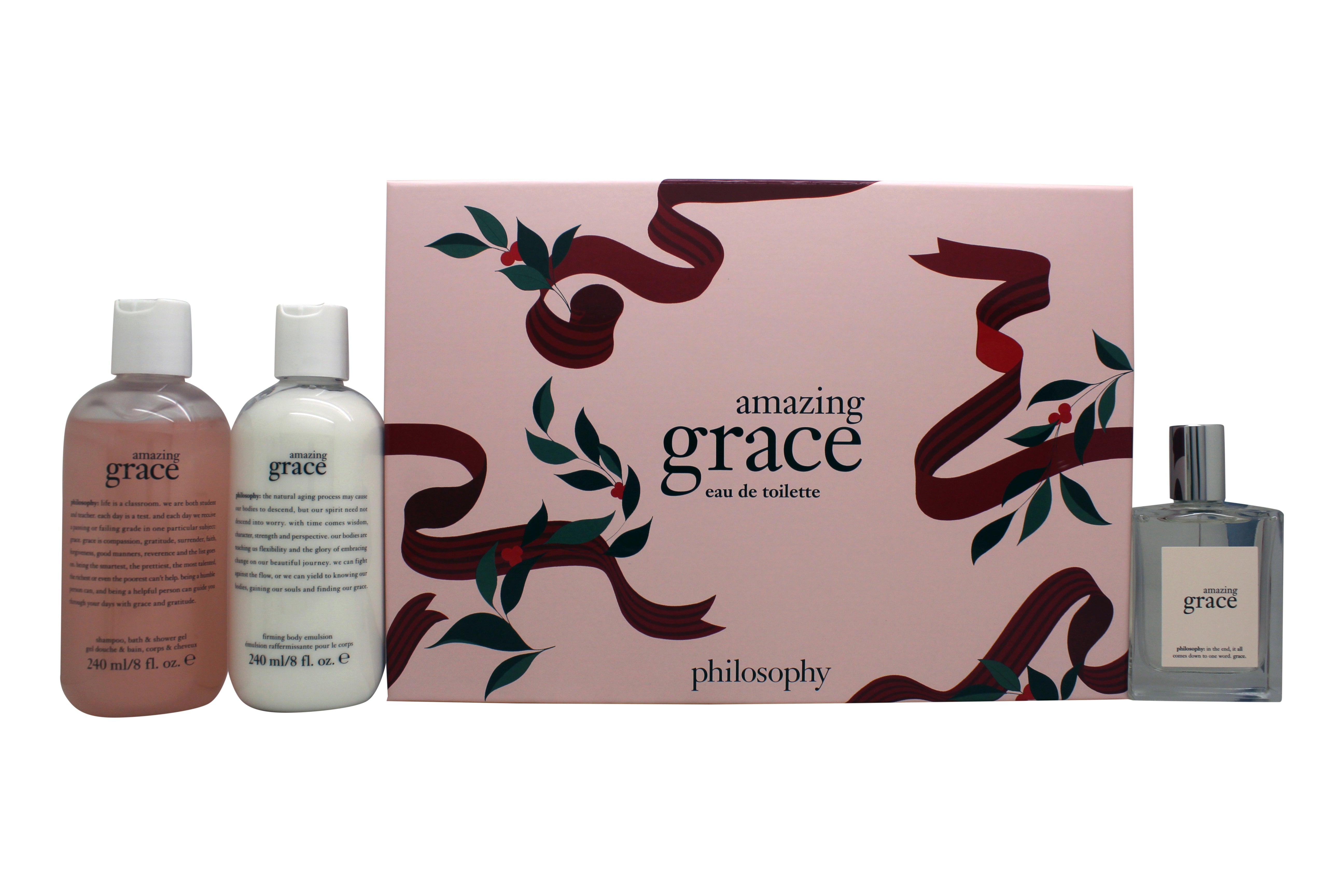 Philosophy Amazing Grace Geschenkset 60ml EDT + 180ml Douchegel + 180ml Body Lotion