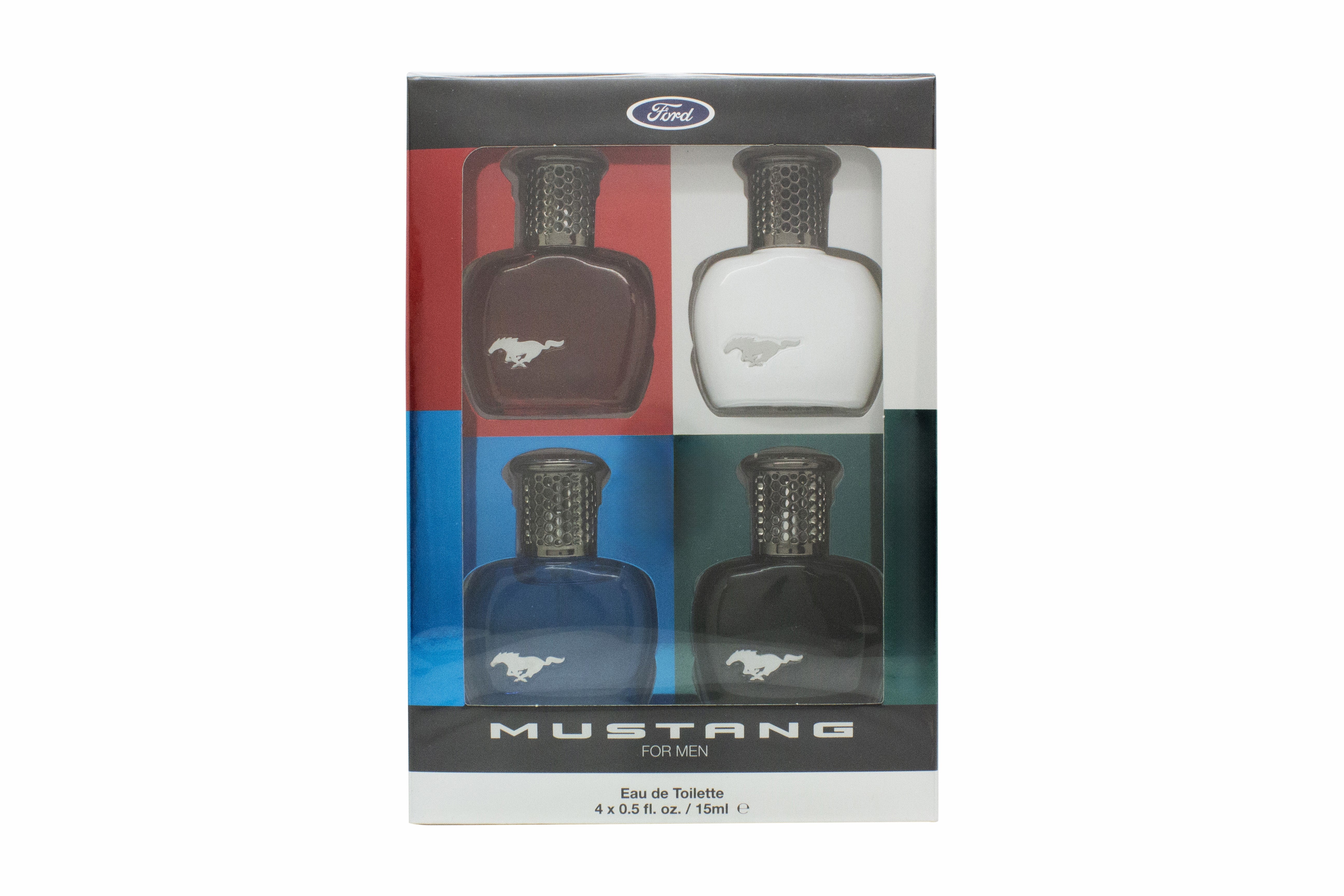 Mustang Geschenkset 15ml Red EDT + 15ml White EDT + 15ml Blue EDT + 15ml Green EDT