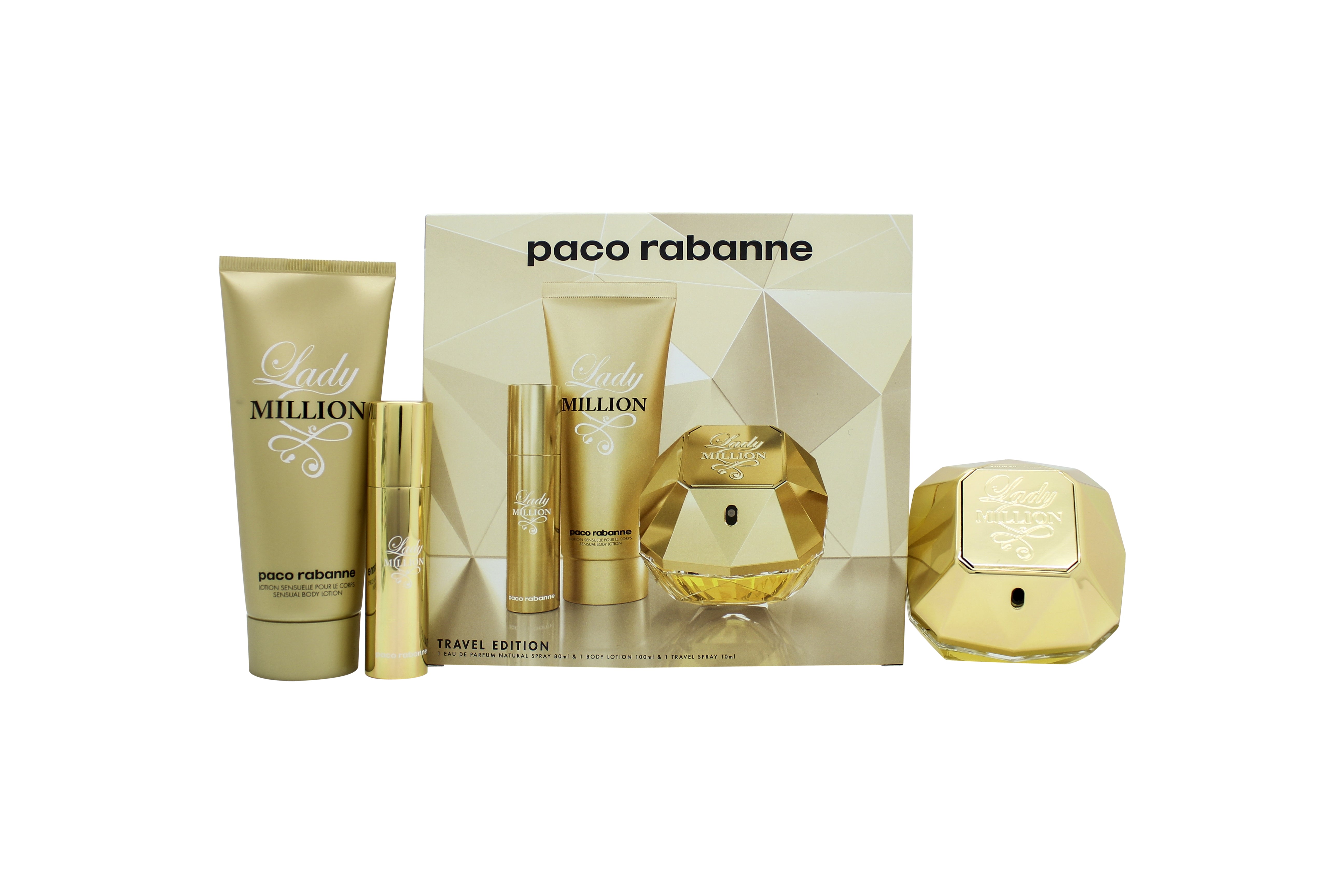 Paco Rabanne Lady Million Geschenkset 80ml EDP + 10ml EDP + 100ml Body Lotion