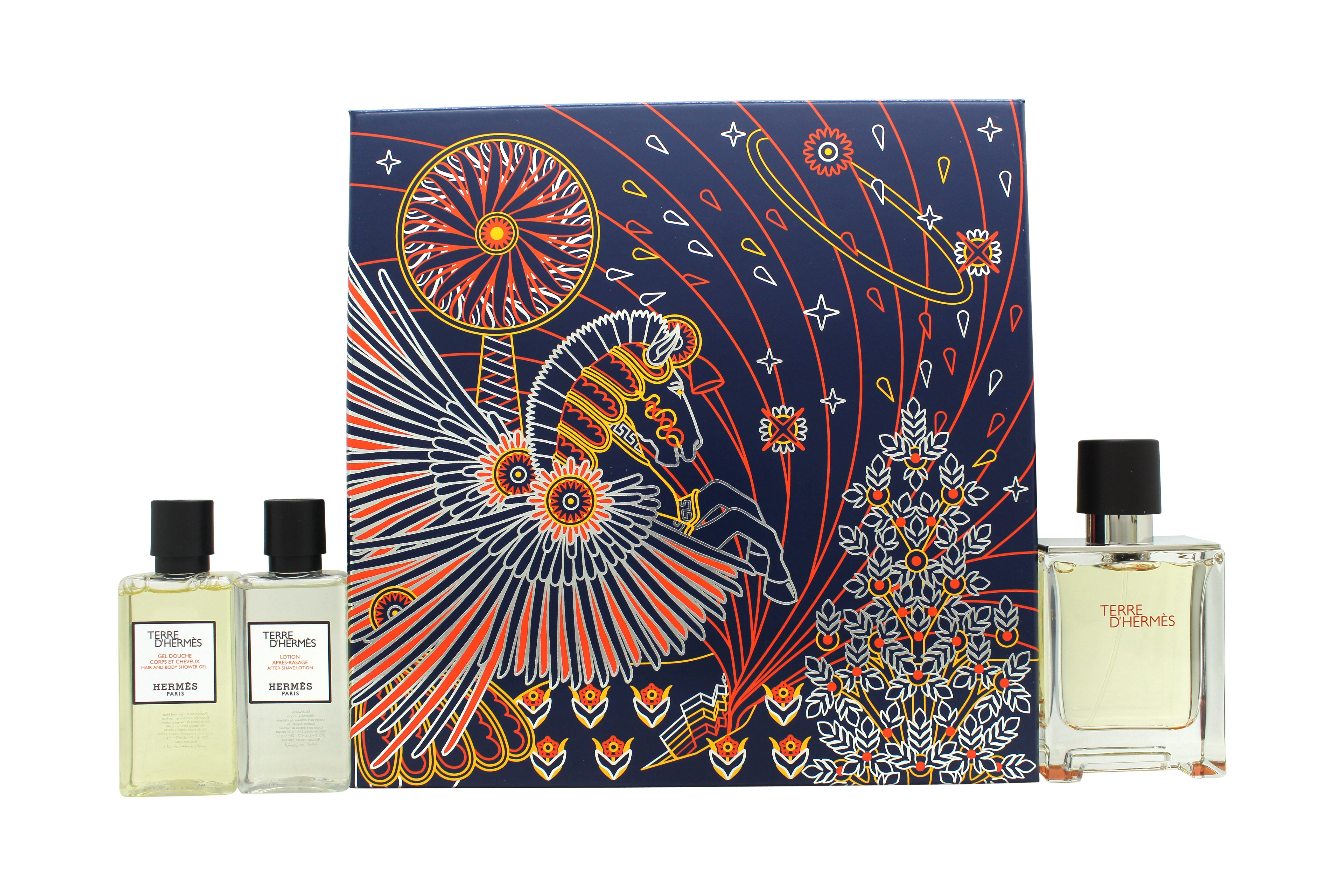 Hermès Terre d'Hermès Geschenkset 50ml EDT + 40ml Shower Gel + 40ml Aftershave Lotion