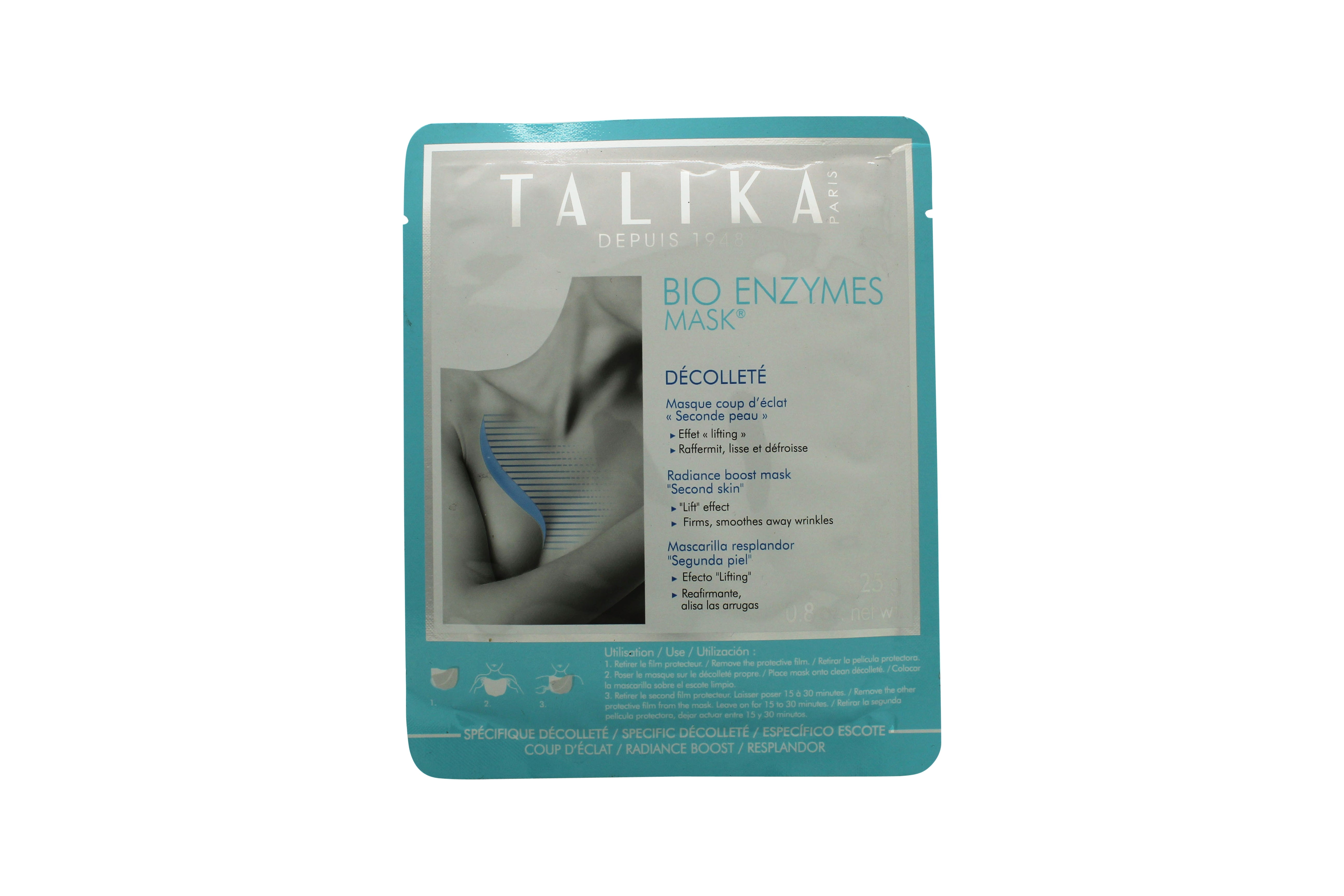 Talika Bio Enzymes Erstrahlungs-Booster Dekolleté Tuchmaske 25 g