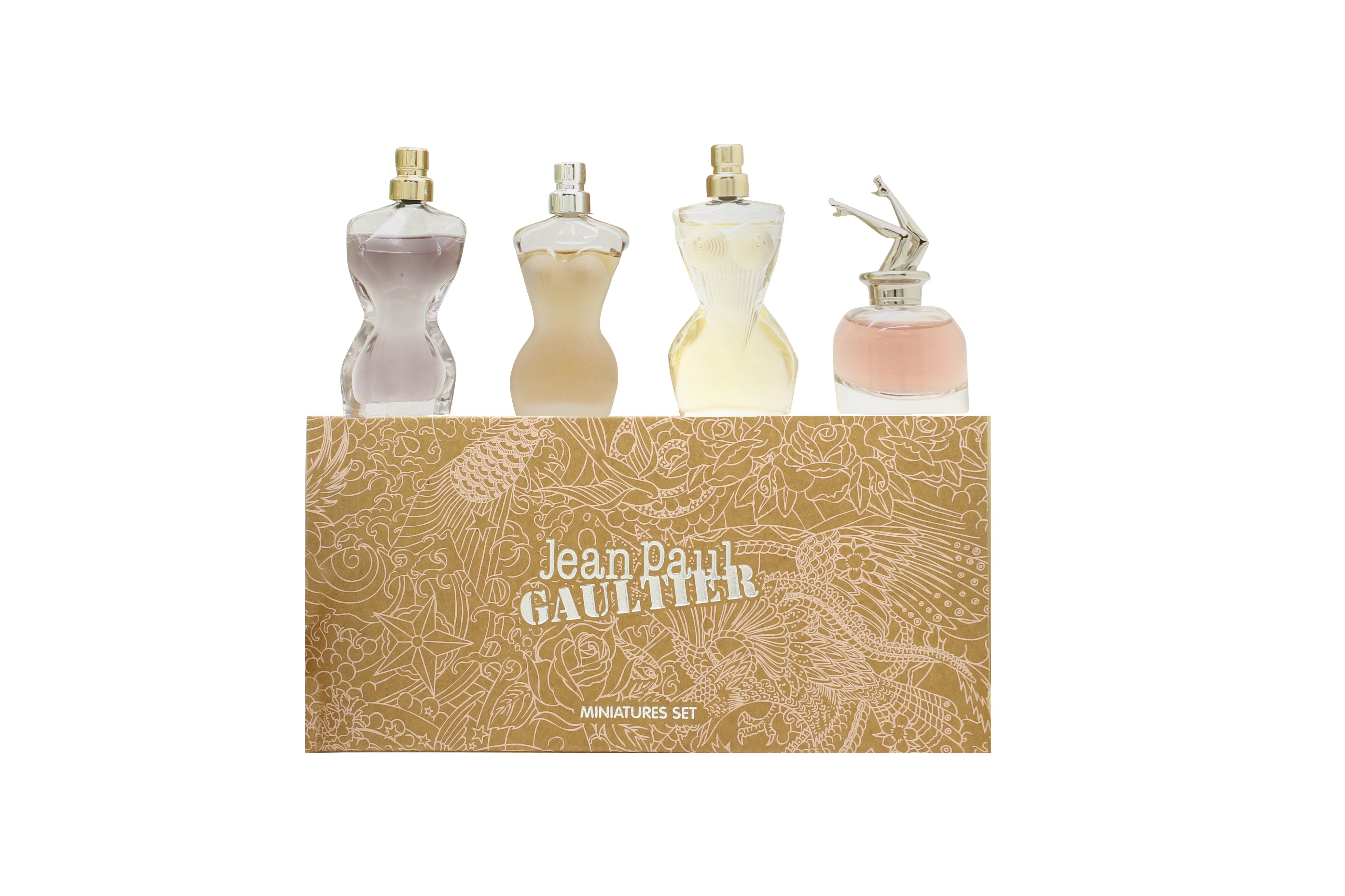 Jean Paul Gaultier Miniatures Geschenkset 6ml Scandal EDP + 6ml Divine EDP + 6ml Classique EDT + 6ml La Belle EDP
