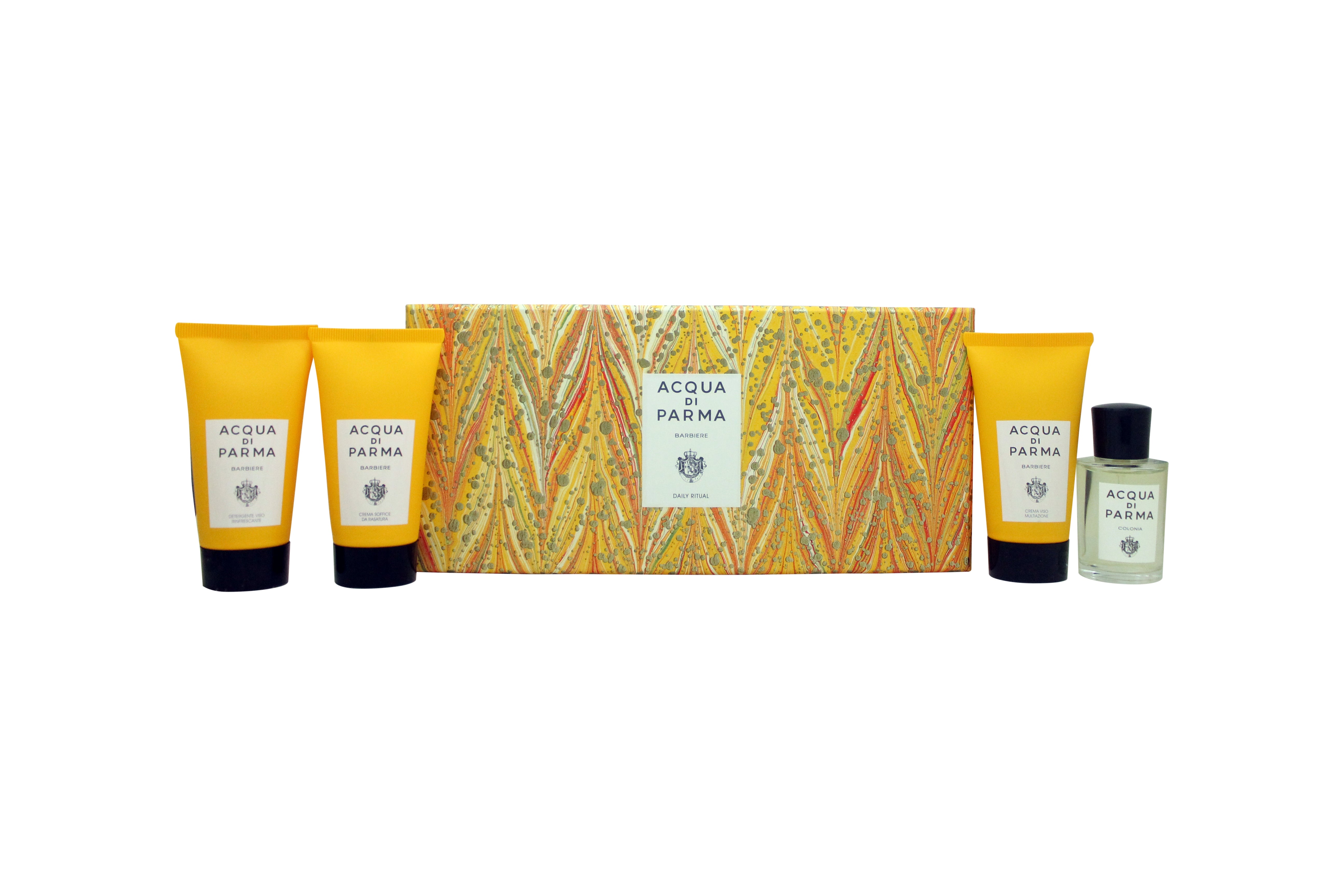 Acqua di Parma Barbiere The Daily Ritual Geschenkset 20ml Colonia EDC + 40ml Face Wash + 40ml Shaving Cream + 40ml Face Cream